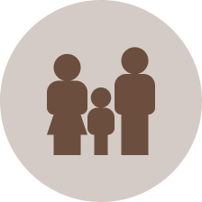 Solid brown circle