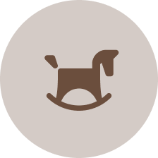 A solid brown circular shape
