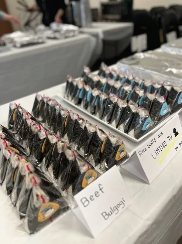 onigiri rice ball platter for event group catering order