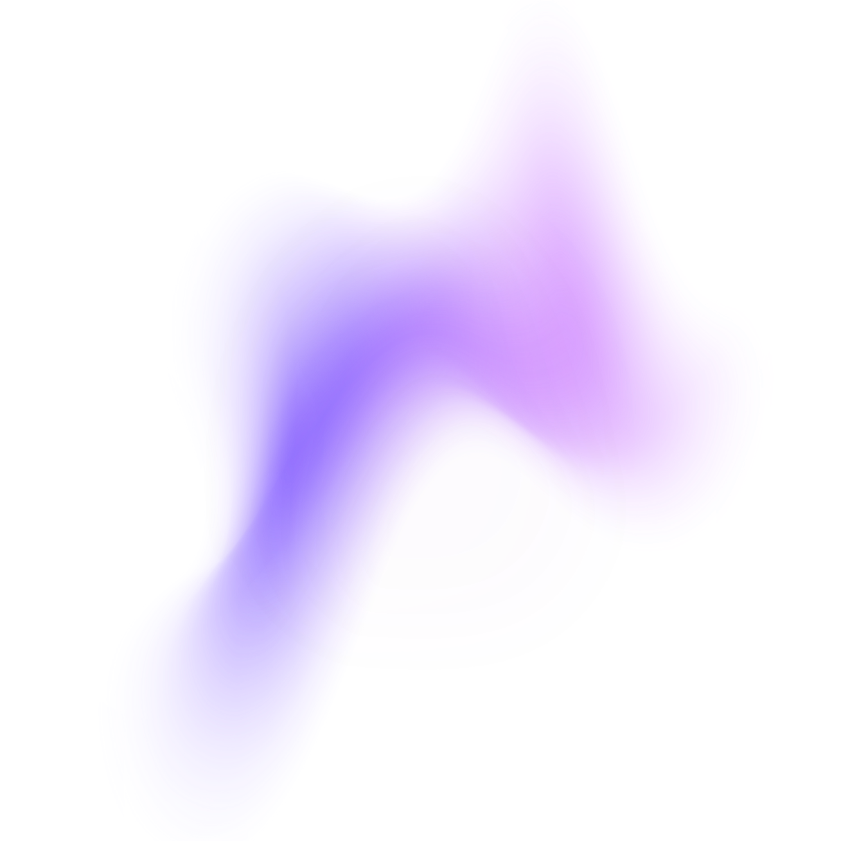 Abstract digital artwork with purple and pink swirling shapes on a black background.