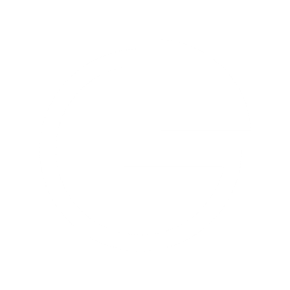 Black background with a white pie chart divided into four sections.