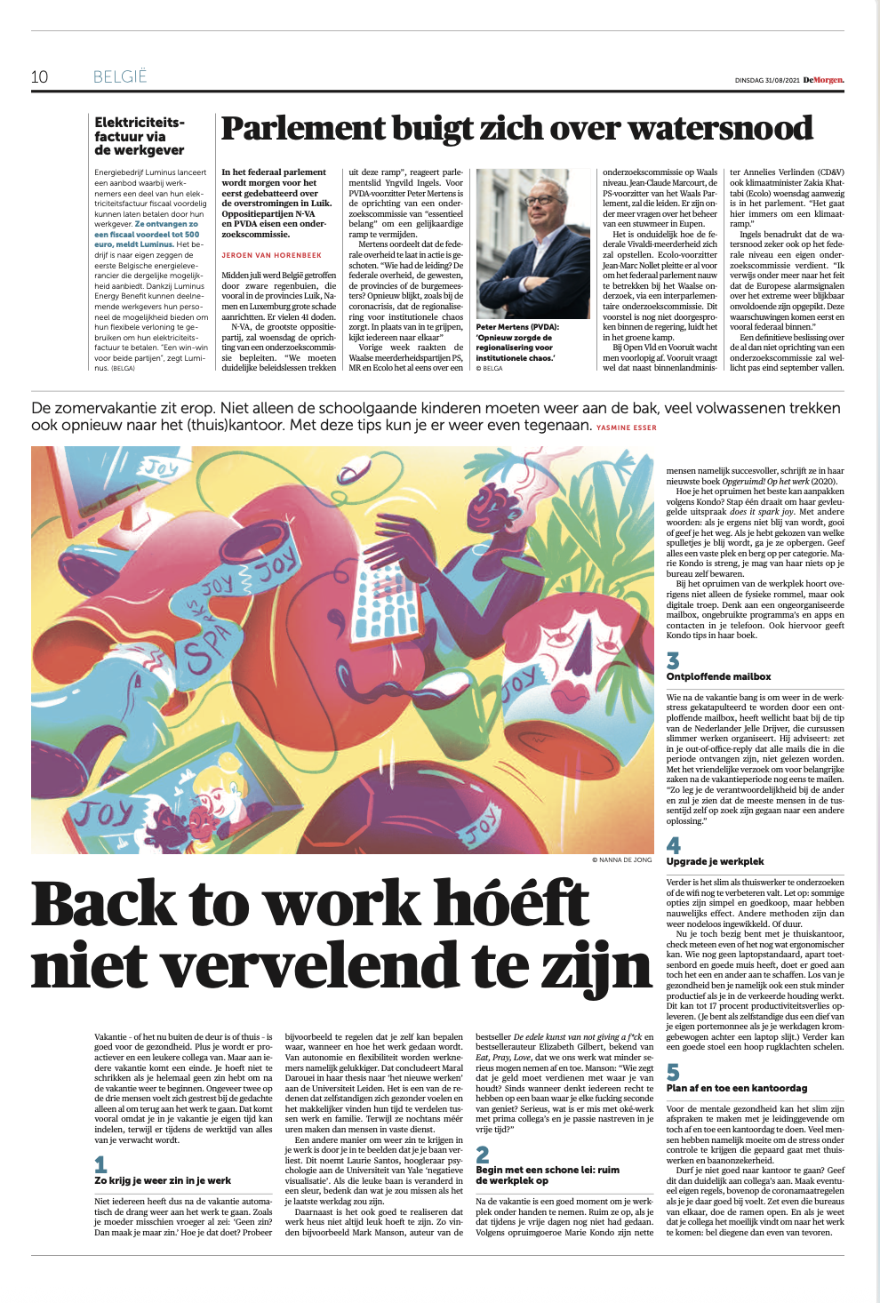 De Morgen - Cleaning Mari Kondo style