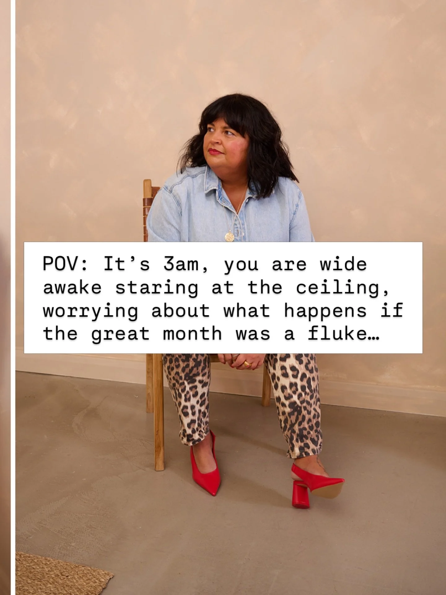 This is what I see week in and week out&hellip;

The more money she makes, the more worried about money she becomes.

Revenue is up. 
The business is growing. 
By every external measure she is winning. 

And she is now lying awake running numbers she