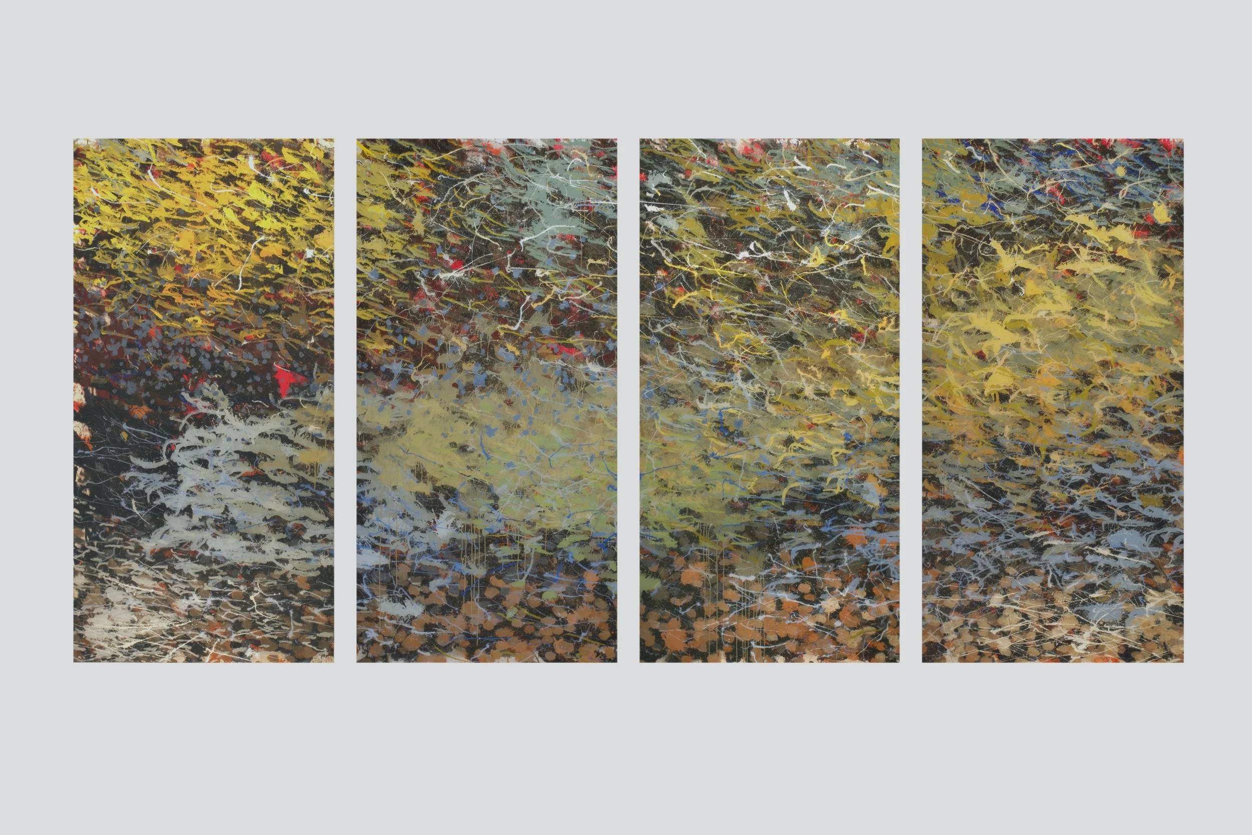 Gallatin River, MT, 2023
acrylic on polycarbonate
96 x 200 inches
signed, titled and dated verso	