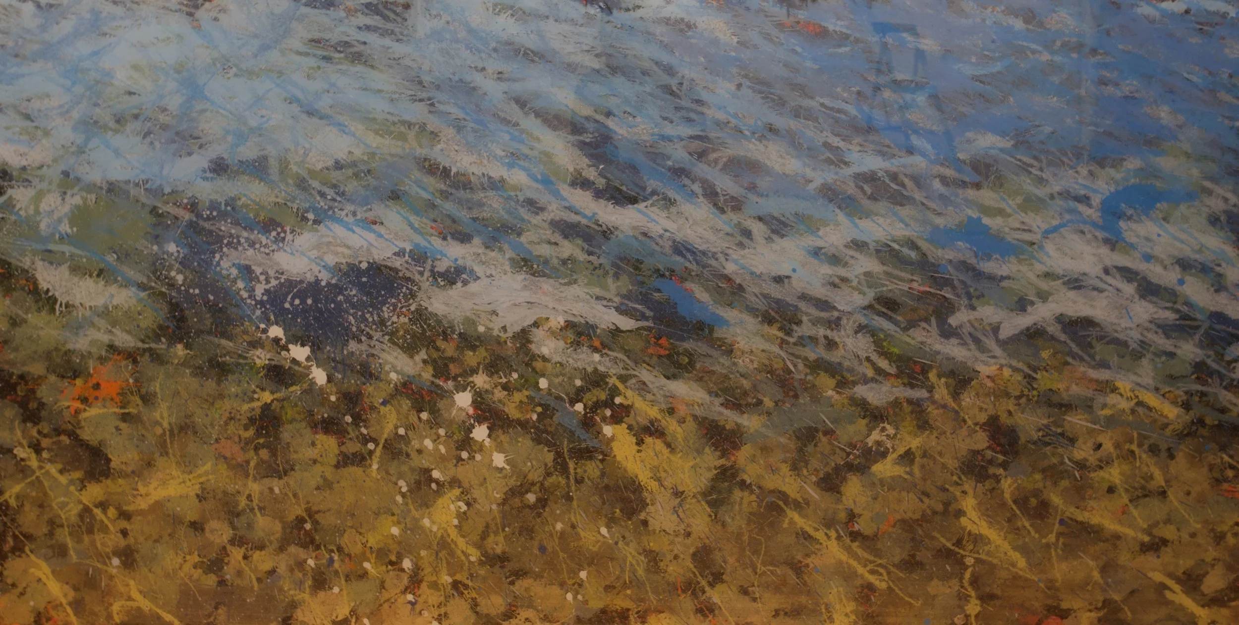 Gallatin River, MT (3/23/2022), 2022
acrylic on polycarbonate
48 x 96 inches
signed, titled and dated verso	