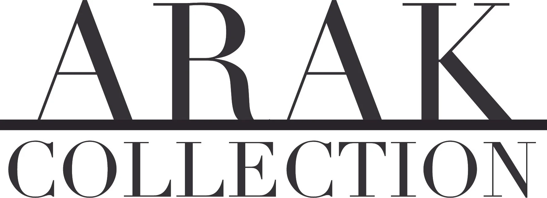 Logo for Ark Collection with the words 'ARK COLLECTION' in large black letters, separated by a black line.