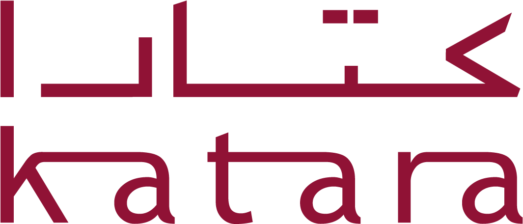 Stylized text logo with the word 'Kata' in large, lowercase letters underneath a geometric design that looks like abstract letter 'L' or an arrow.
