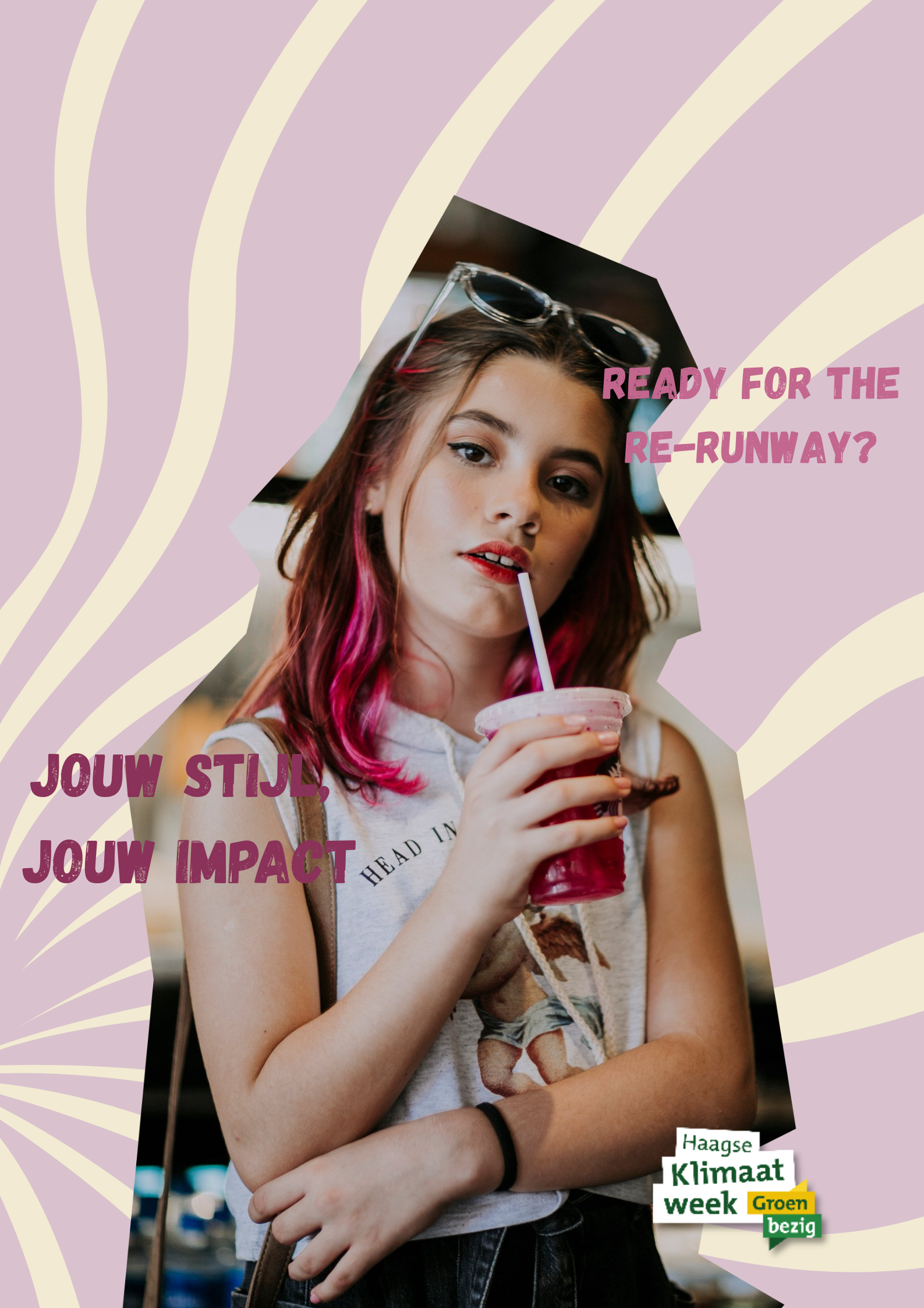 Conceptposter, ontwikkeld in opdracht van de Haagse Klimaatweek 2025.