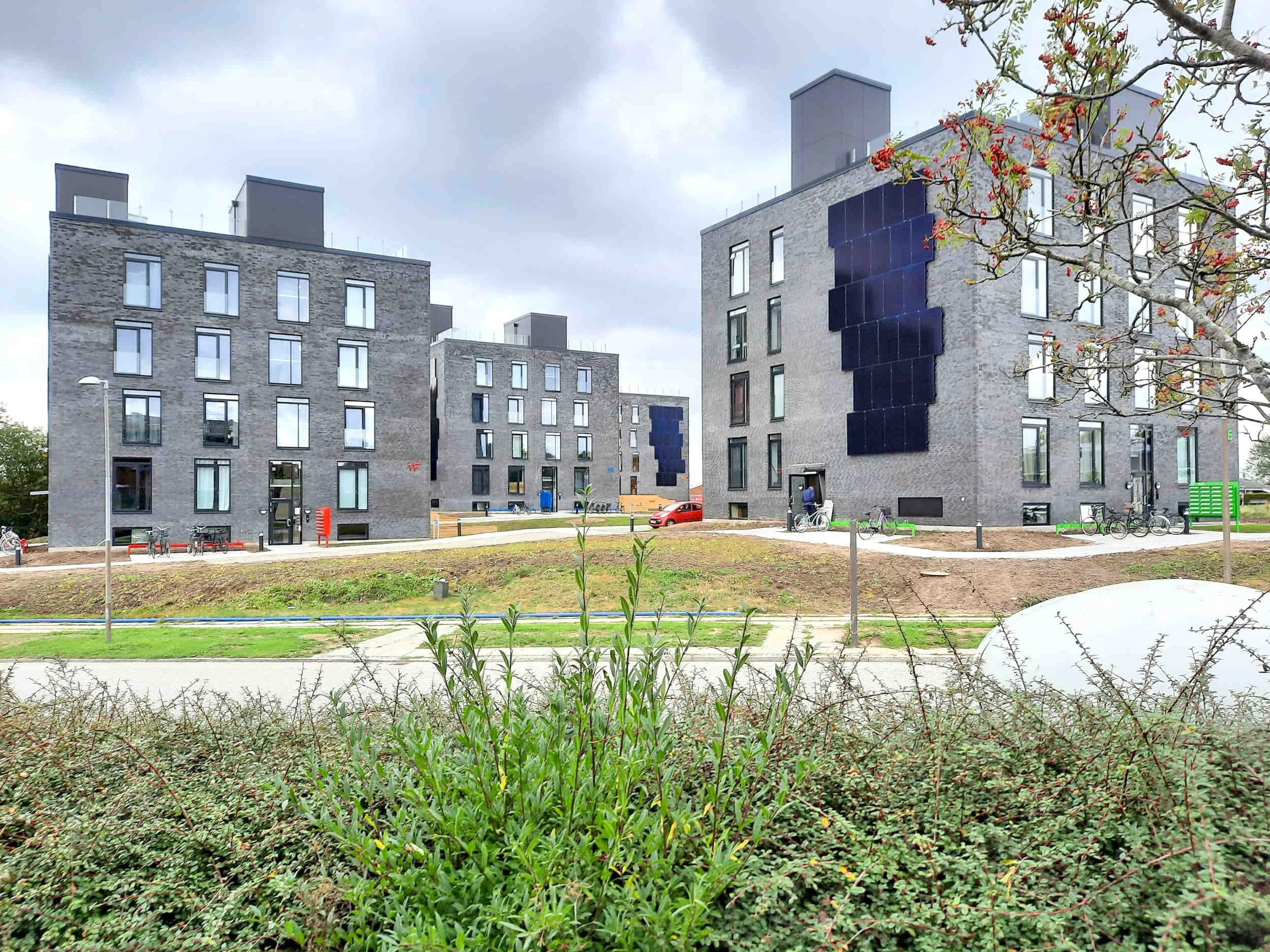 Område i Aarhus N Ungdomsboliger og townhouses