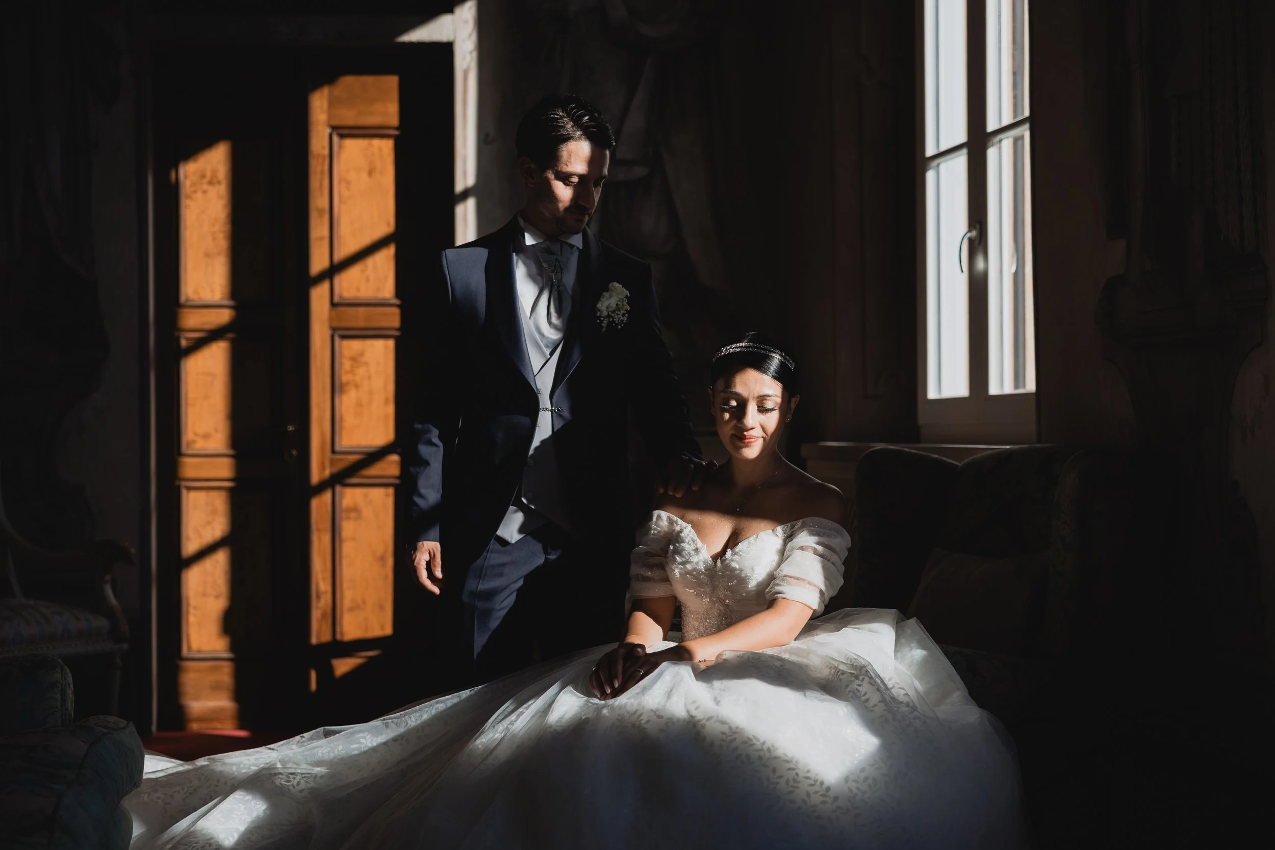 Foto di coppia con luce pittoresca