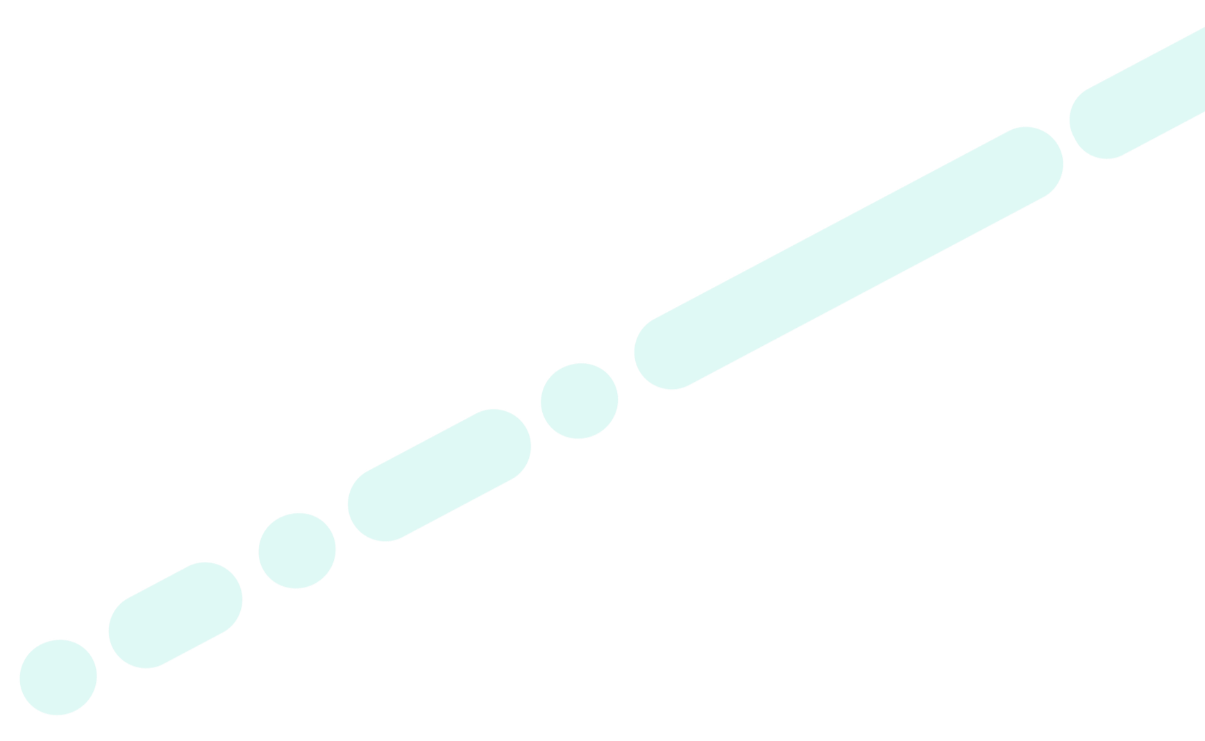 Stylized representation of a DNA strand with teal rounded bars and circles connected by a black outline on a white background.