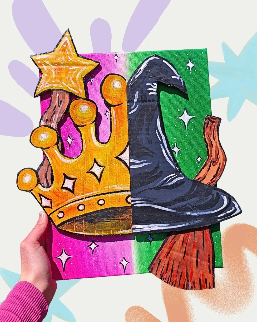 Wicked Inspired Canvas Painting | Kids Half-Term Workshop (Wednesday 27th May 10am - 12pm)