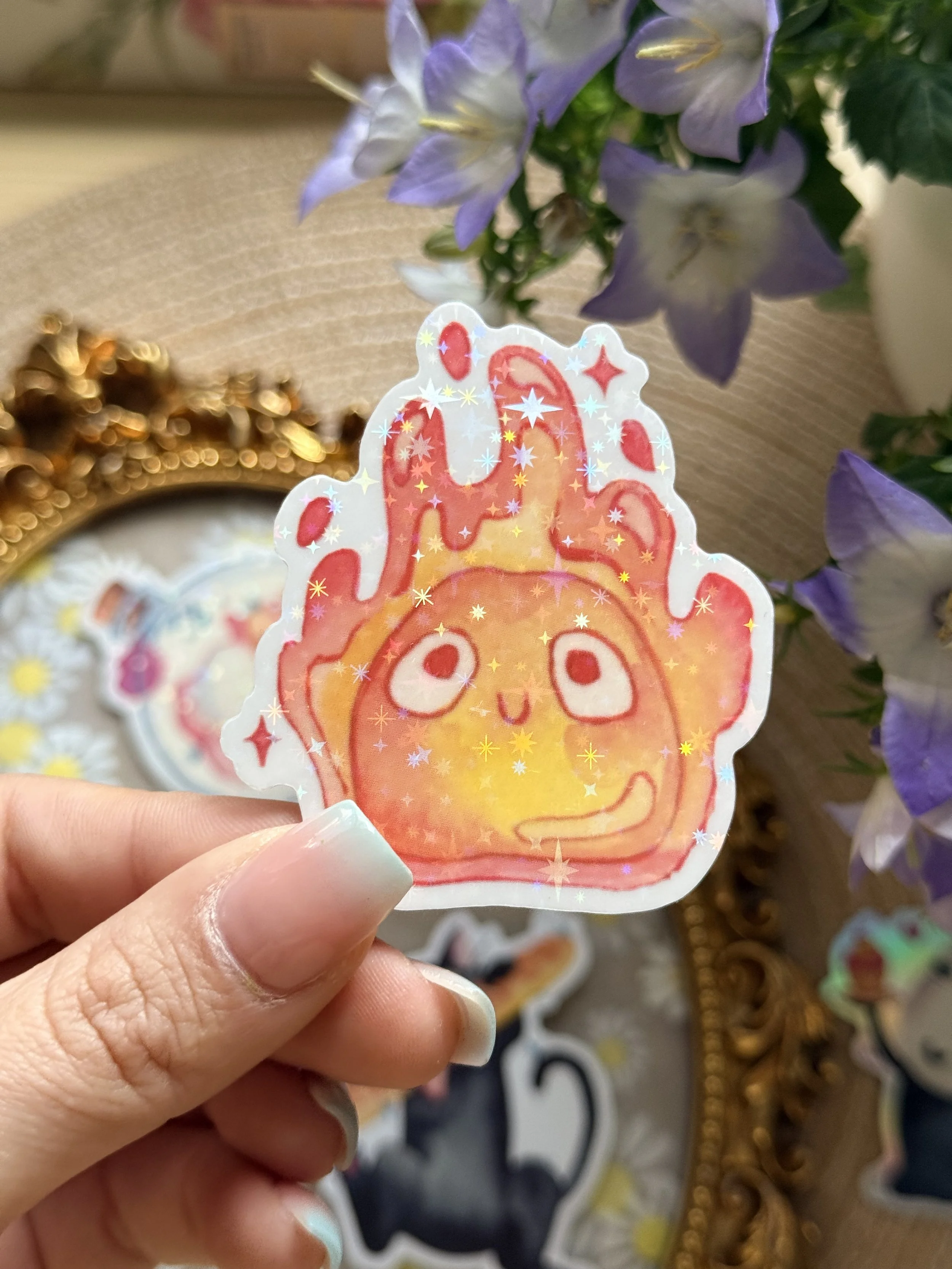 Calcifer Holo-vinyl Sticker