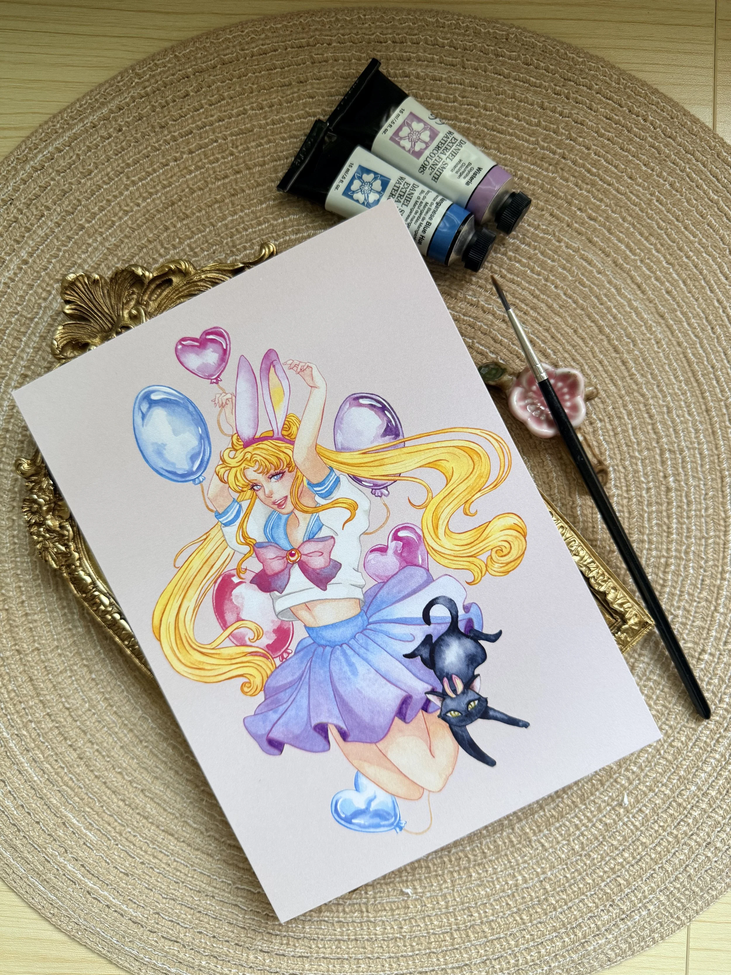 Sailor Moon Balloon Fanart Print