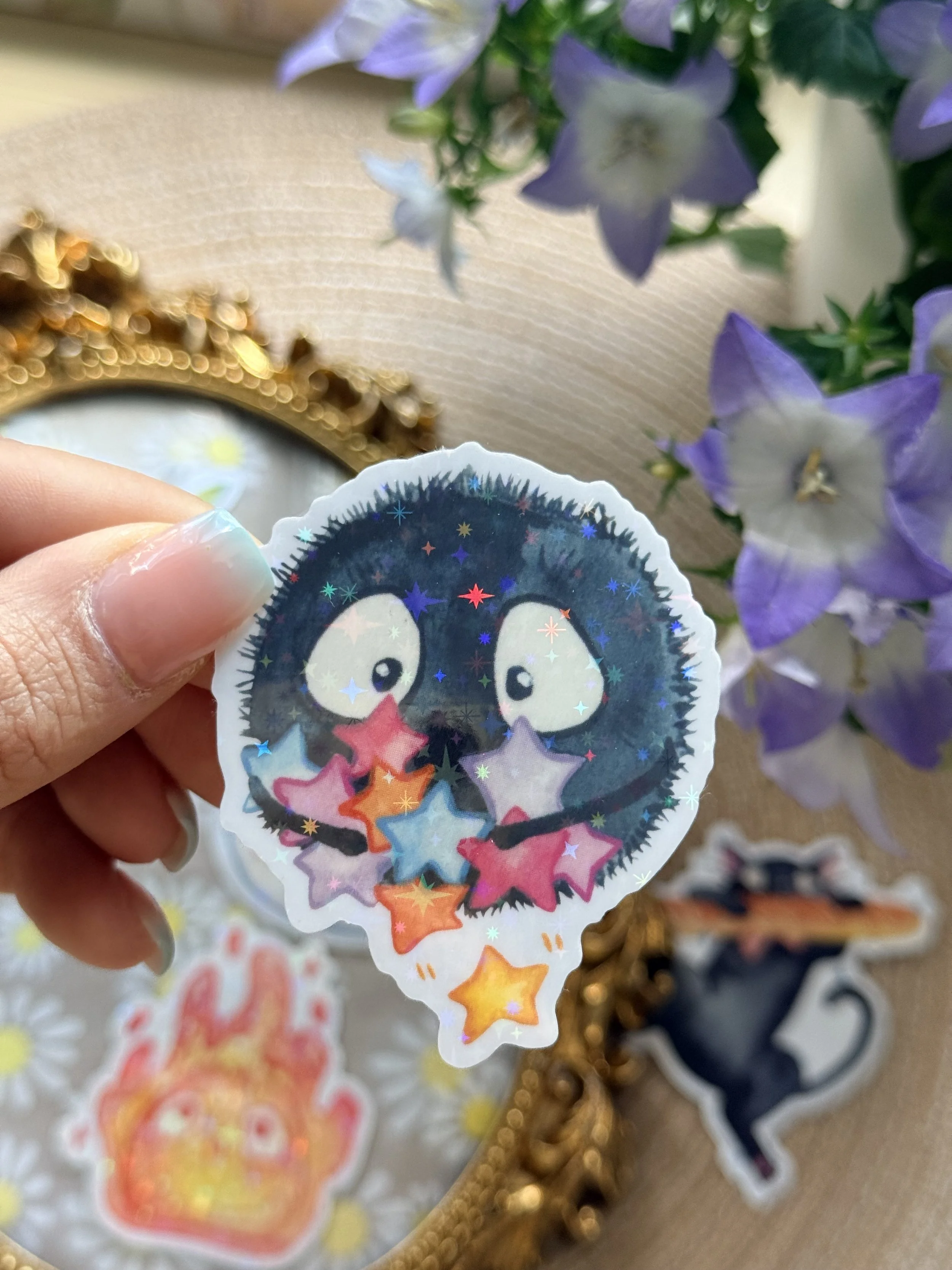 Susuwatari Star Collector Holo-Glitter Sticker