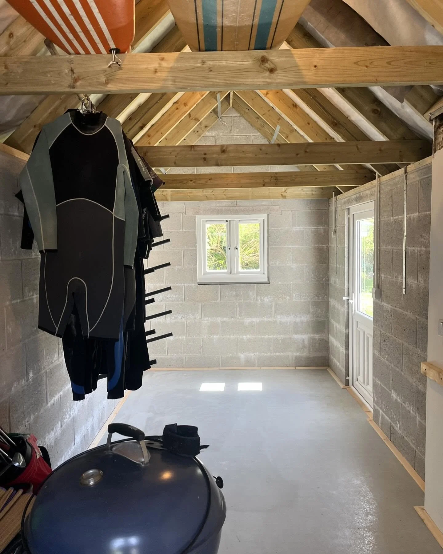 New garage space gives room for a families activity equipment