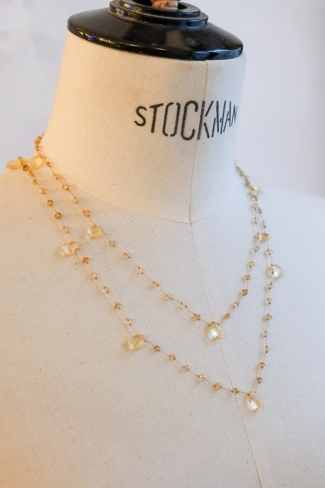 Sautoir "gouttes" en citrine