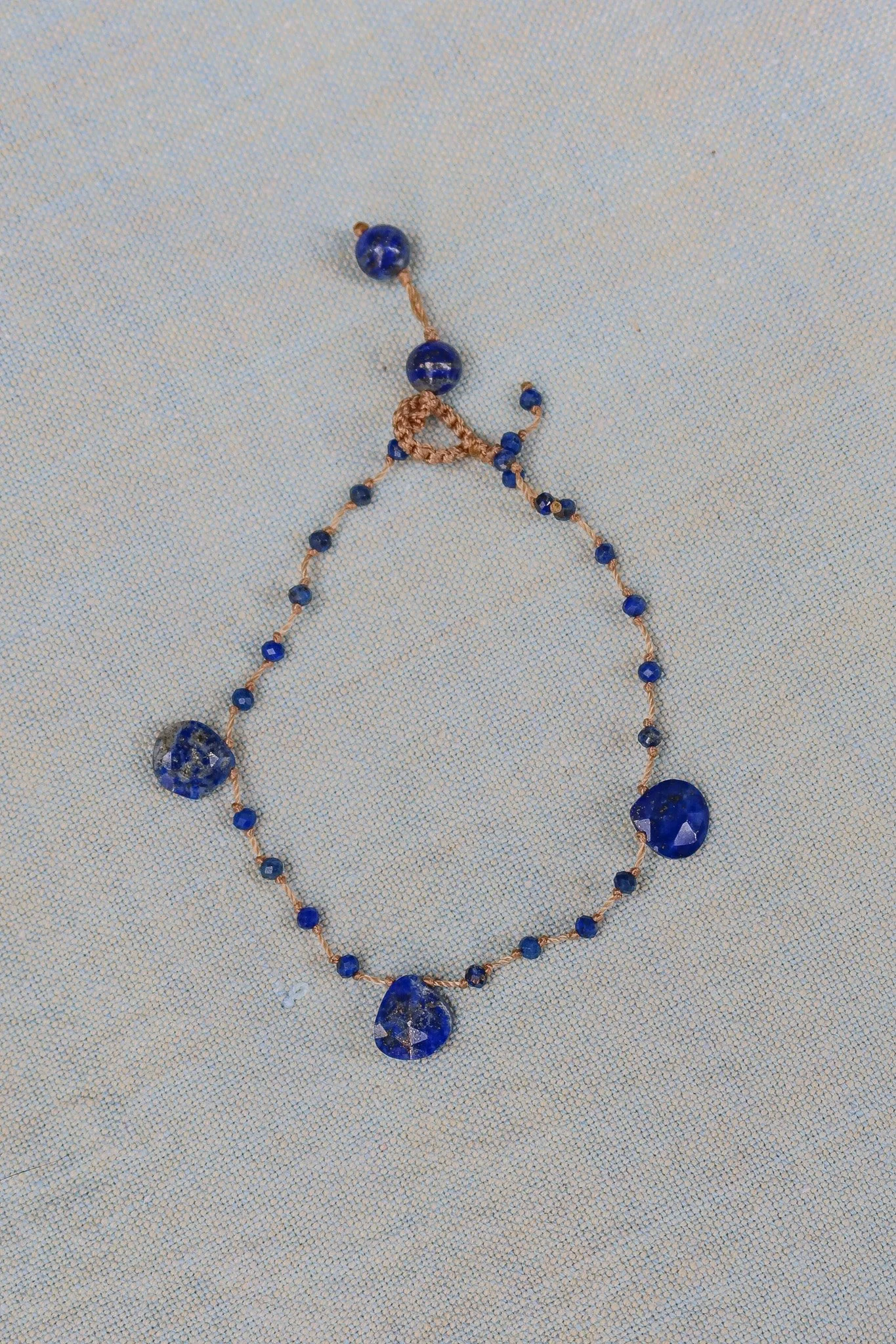 Bracelet "gouttes" lapis lazuli