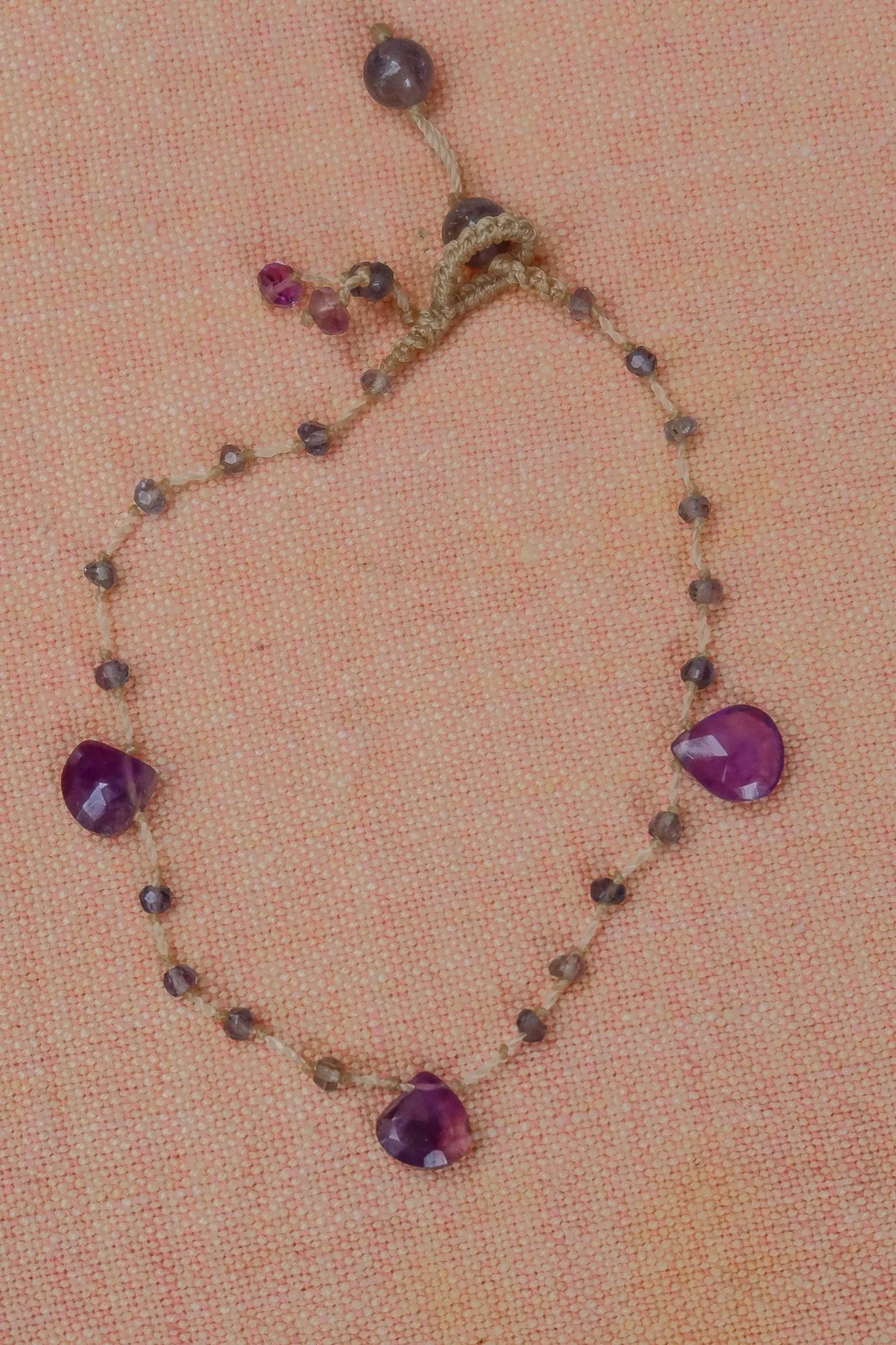 Bracelet "gouttes" améthyste
