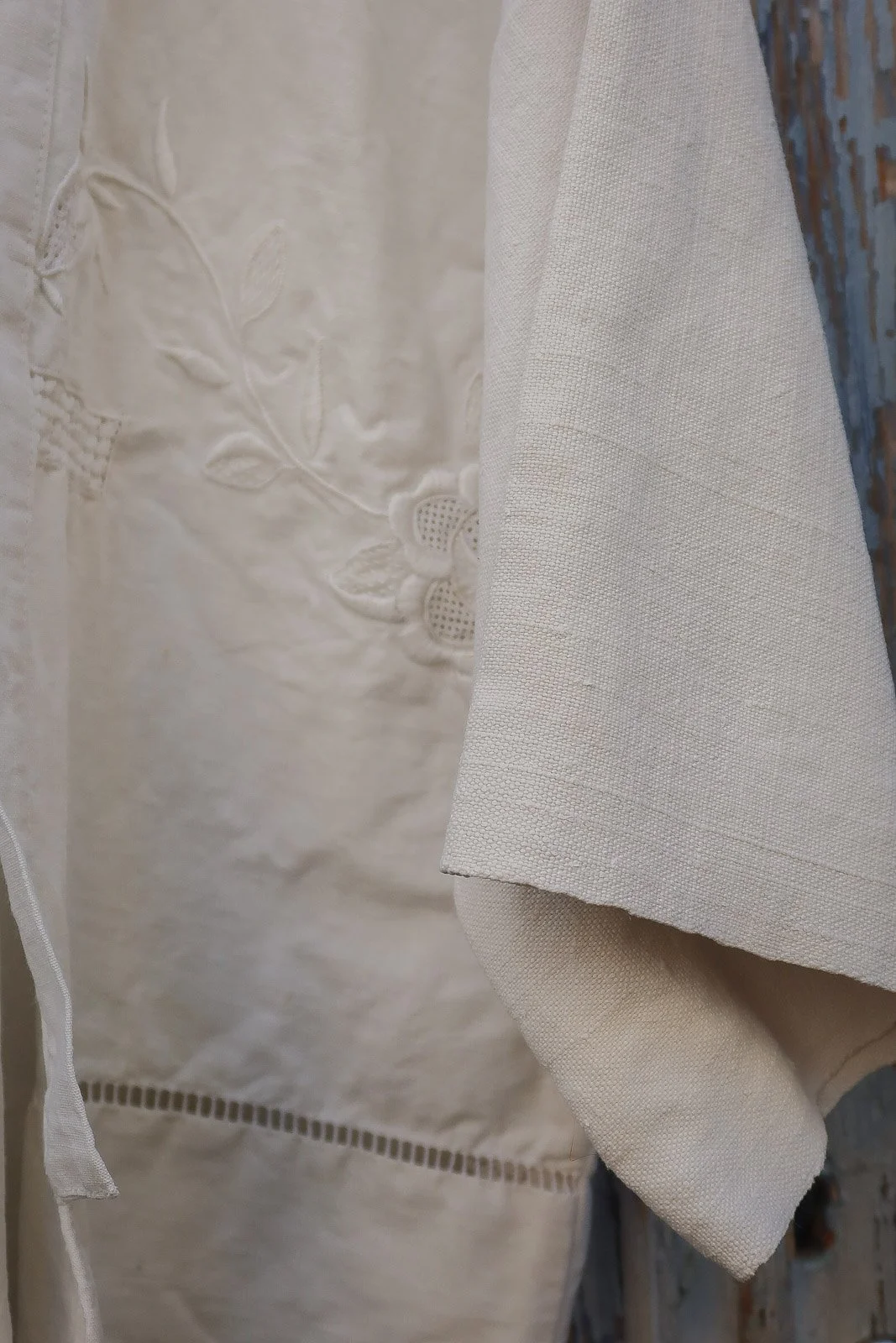 gilet kimono en drap ancien upcyclé coton Bird Song 5.jpg