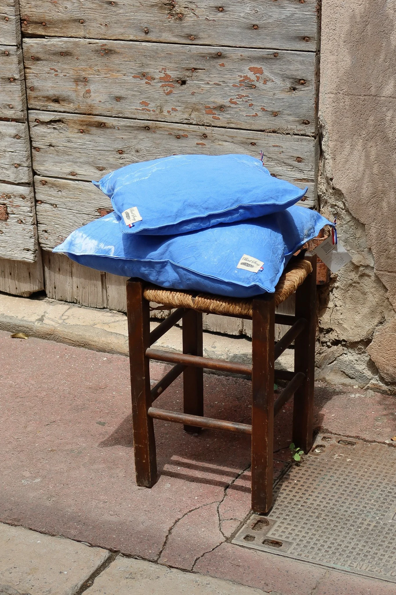 Coussins tissu ancien teint à la main - Birdsong 2.jpg