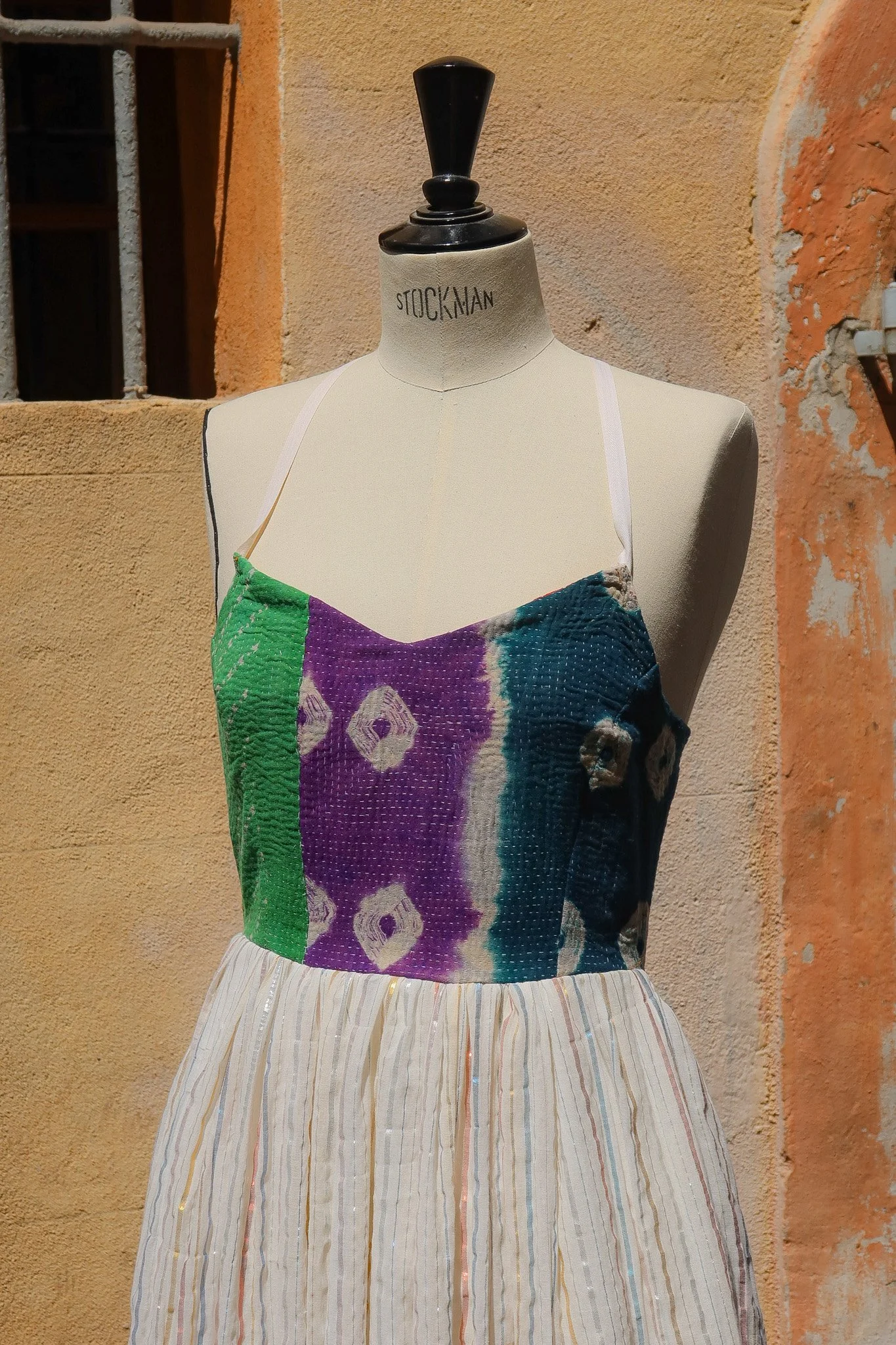 robe Caroline tissu kantha et lurex 2.jpg