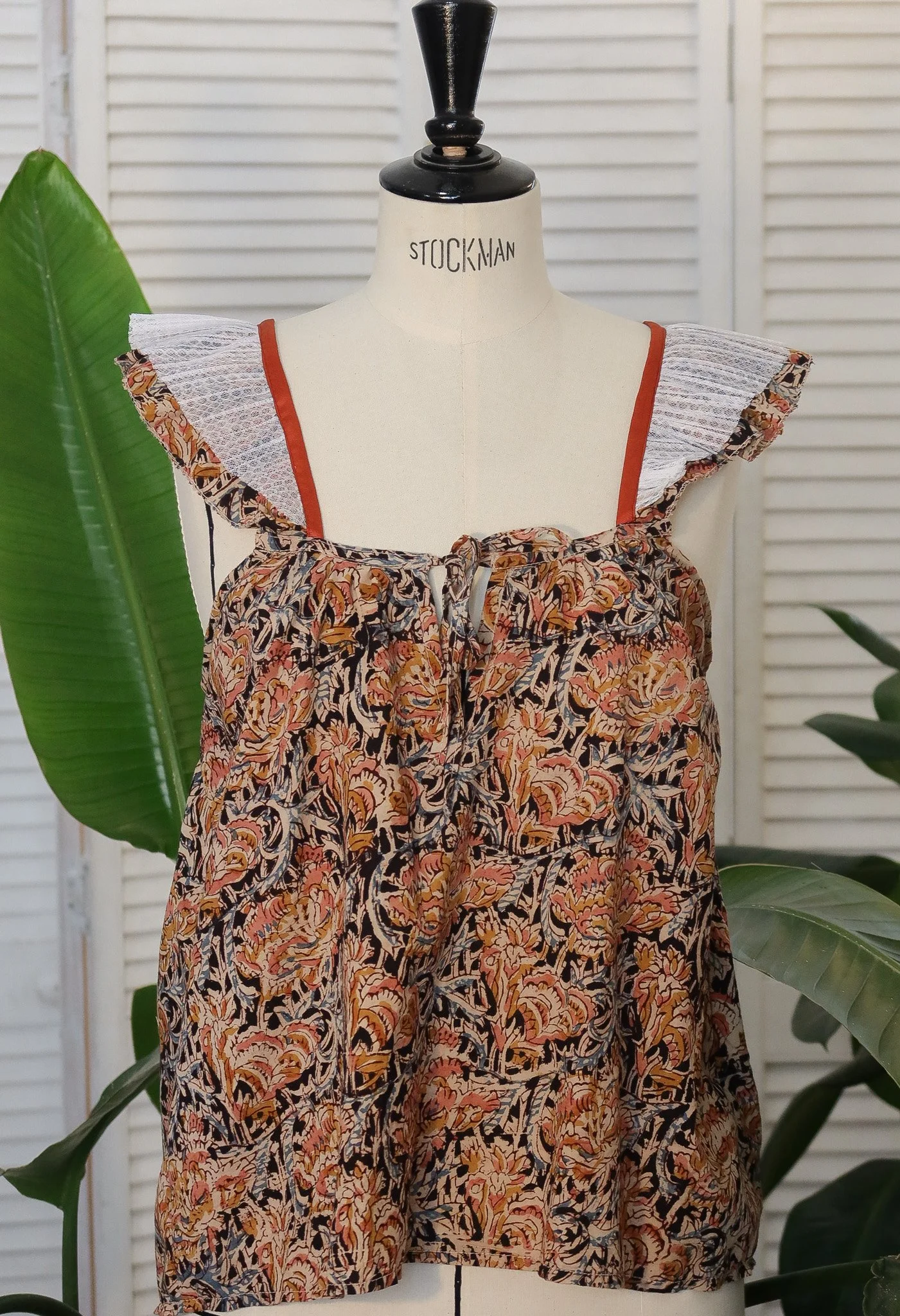 Top CARLA tissu blockprint Birdsong 1.jpg