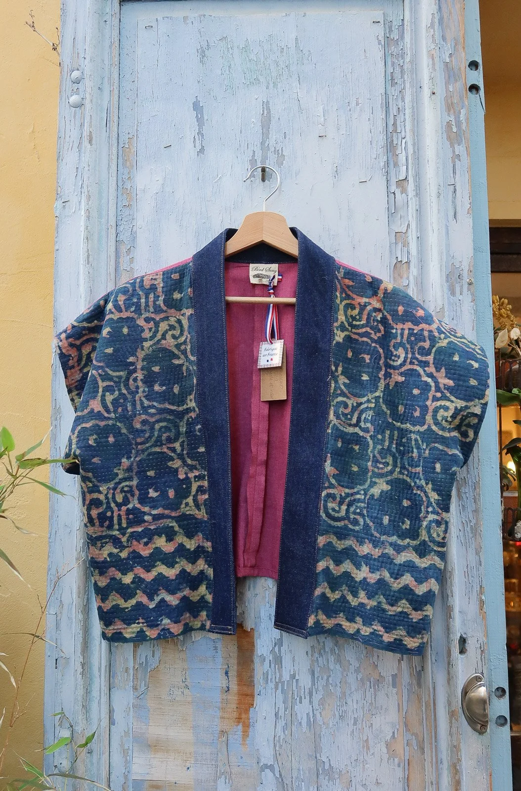 Gilet kimono court