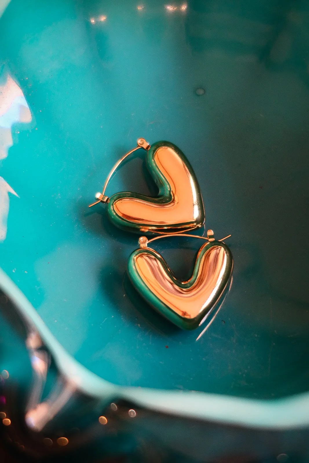 Boucles d'oreilles coeur en acier inoxydable