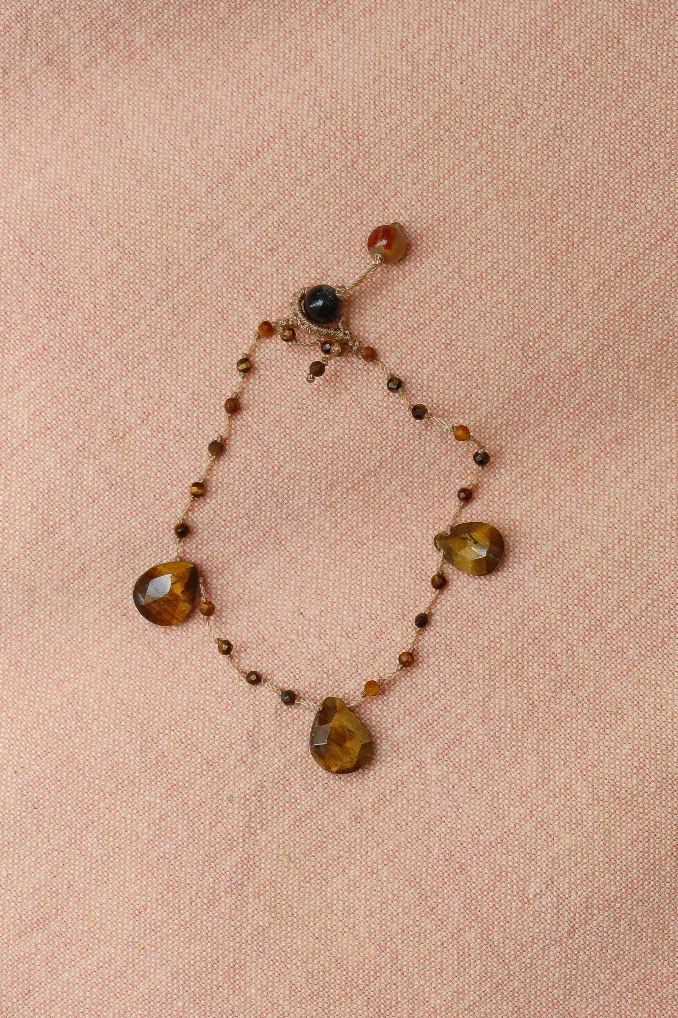 Bracelet "gouttes" œil du tigre