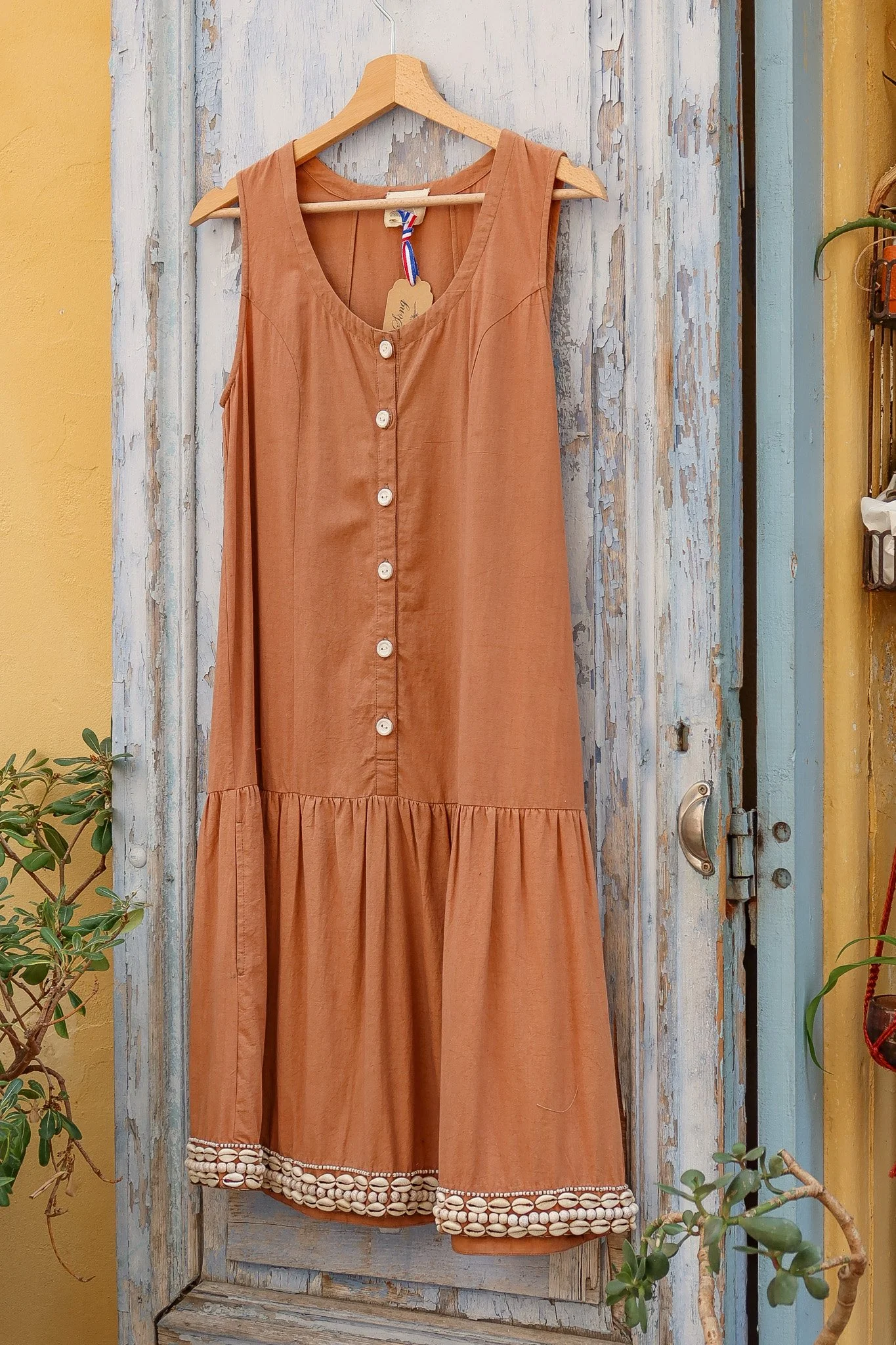 Robe Camilla brodée "cauri"