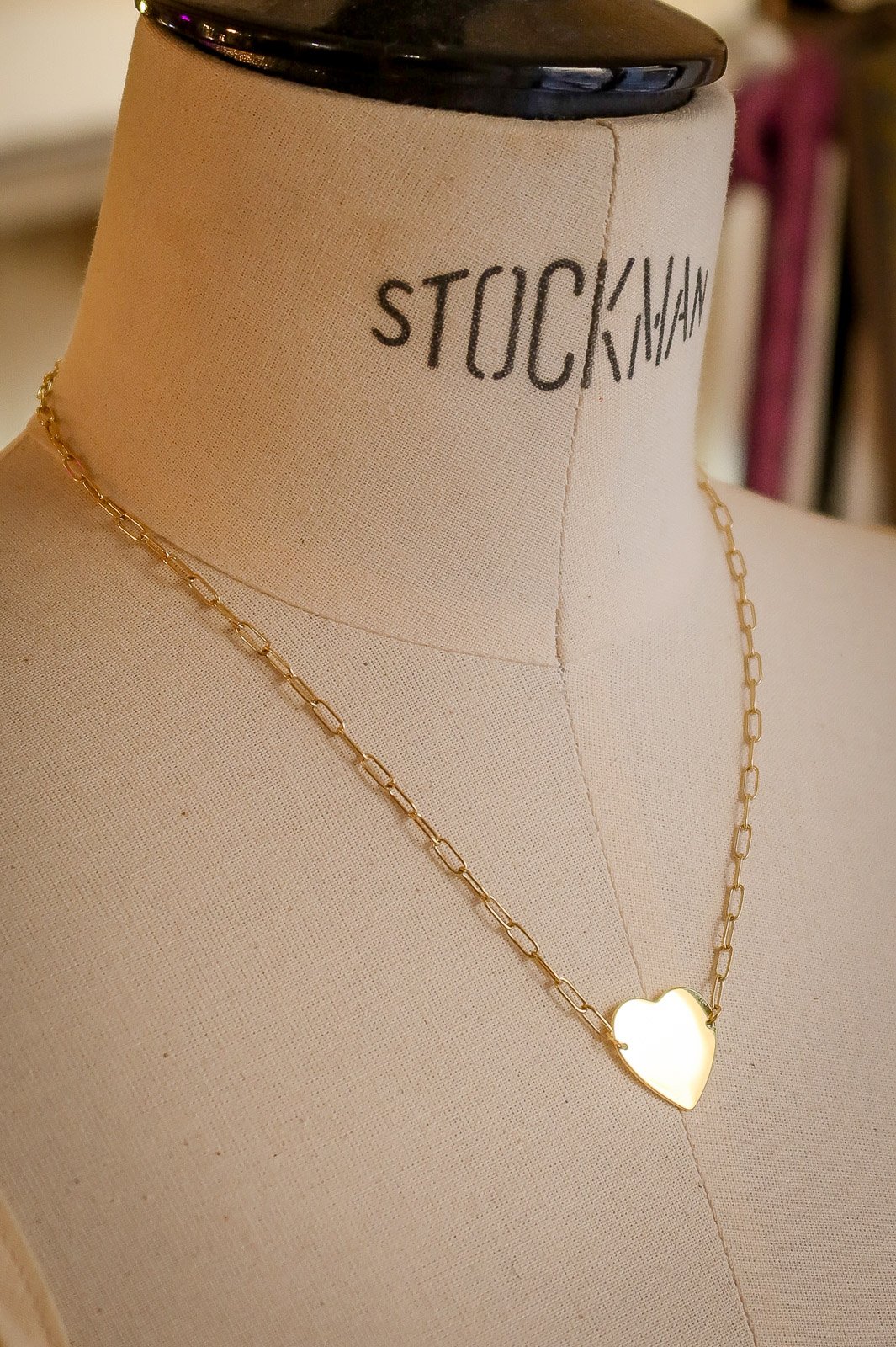 Collier cœur en acier inoxydable - or et argent