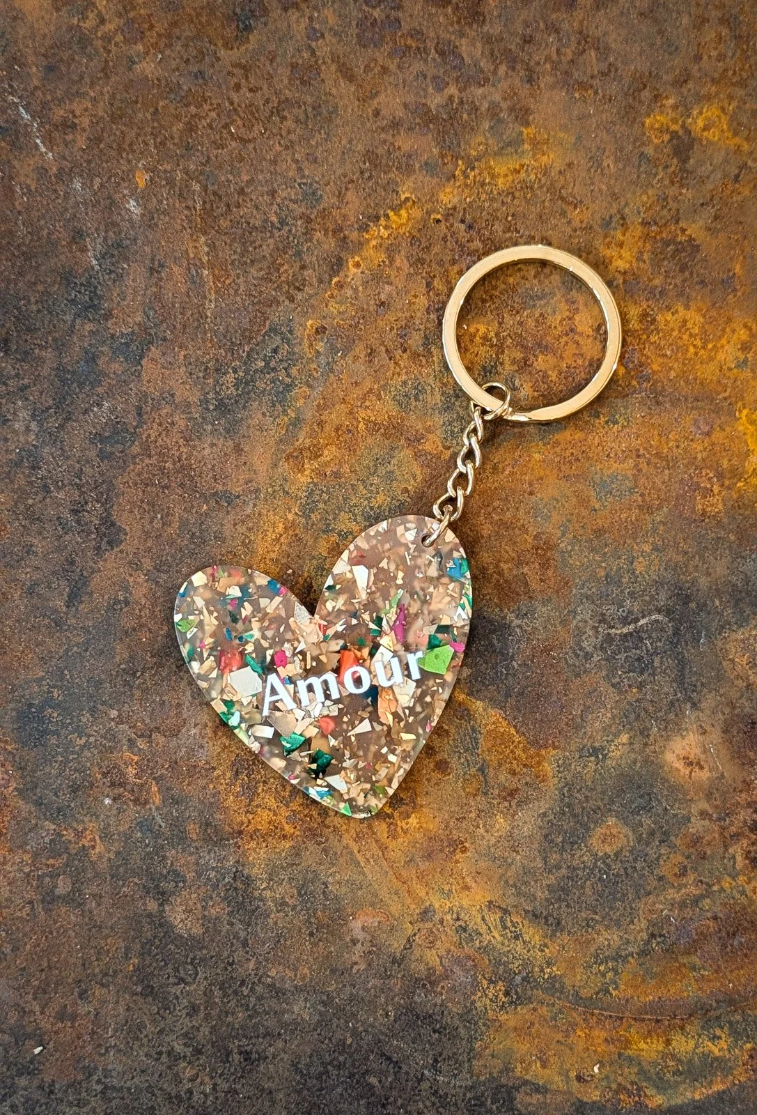 Porte-clé message d’amour