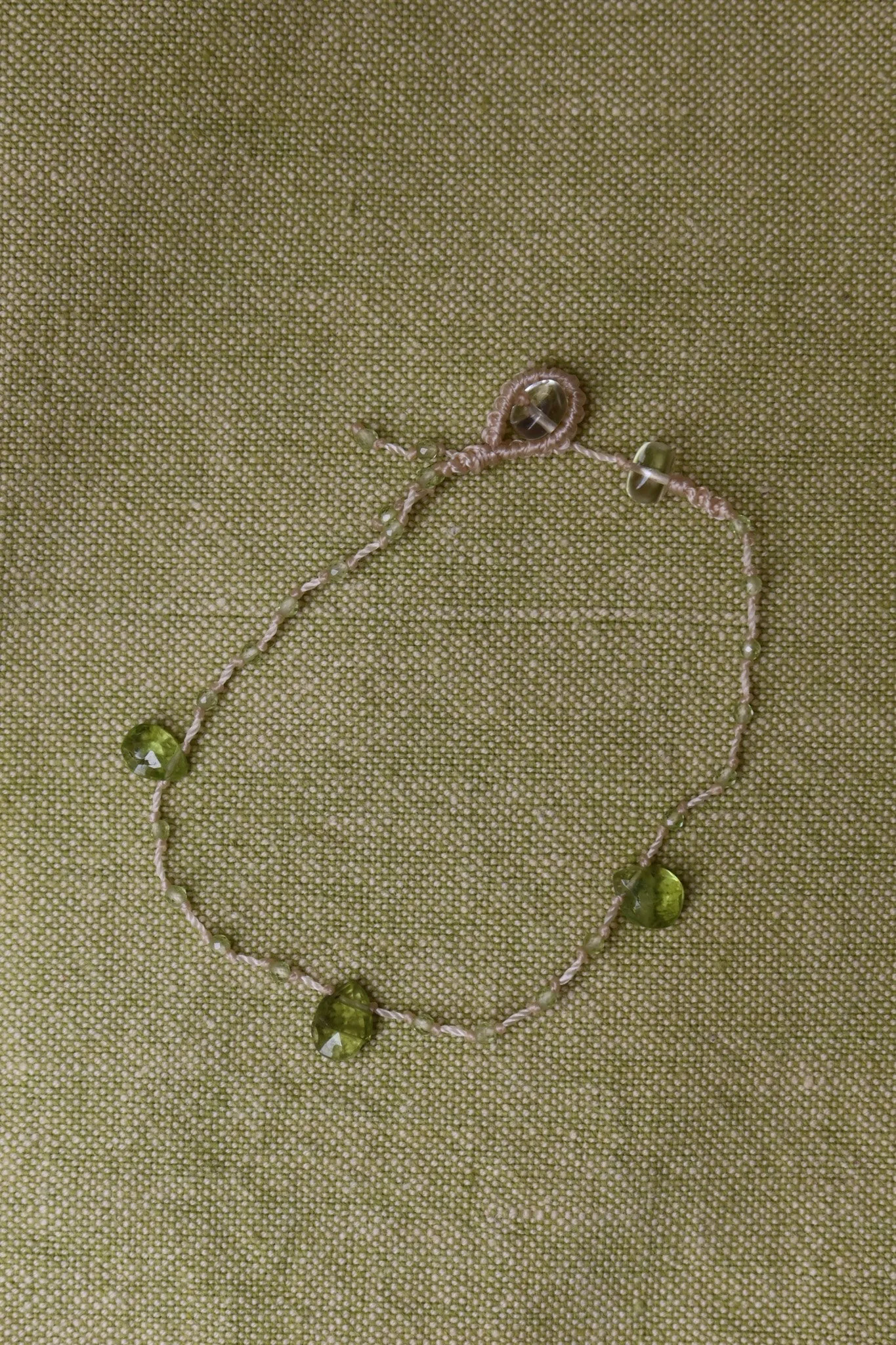 Bracelet "gouttes" péridot