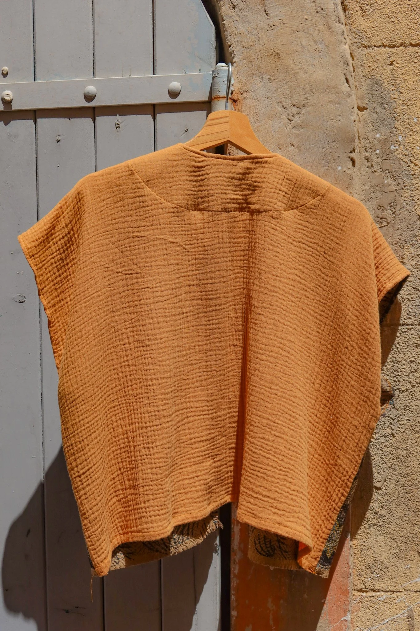 Kimono UMA tissu indien et gaze de coton - Birdsong 3.jpg