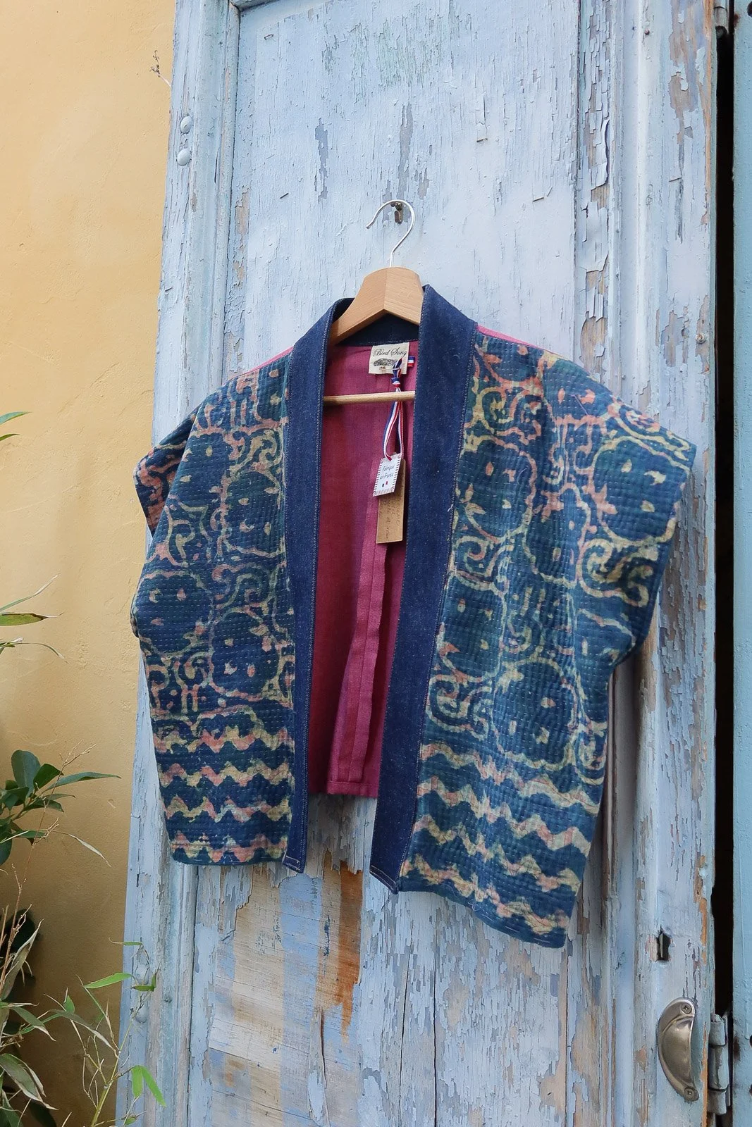 gilet kimono kantha tissu upcyclé indien - Bird Song 2.jpg