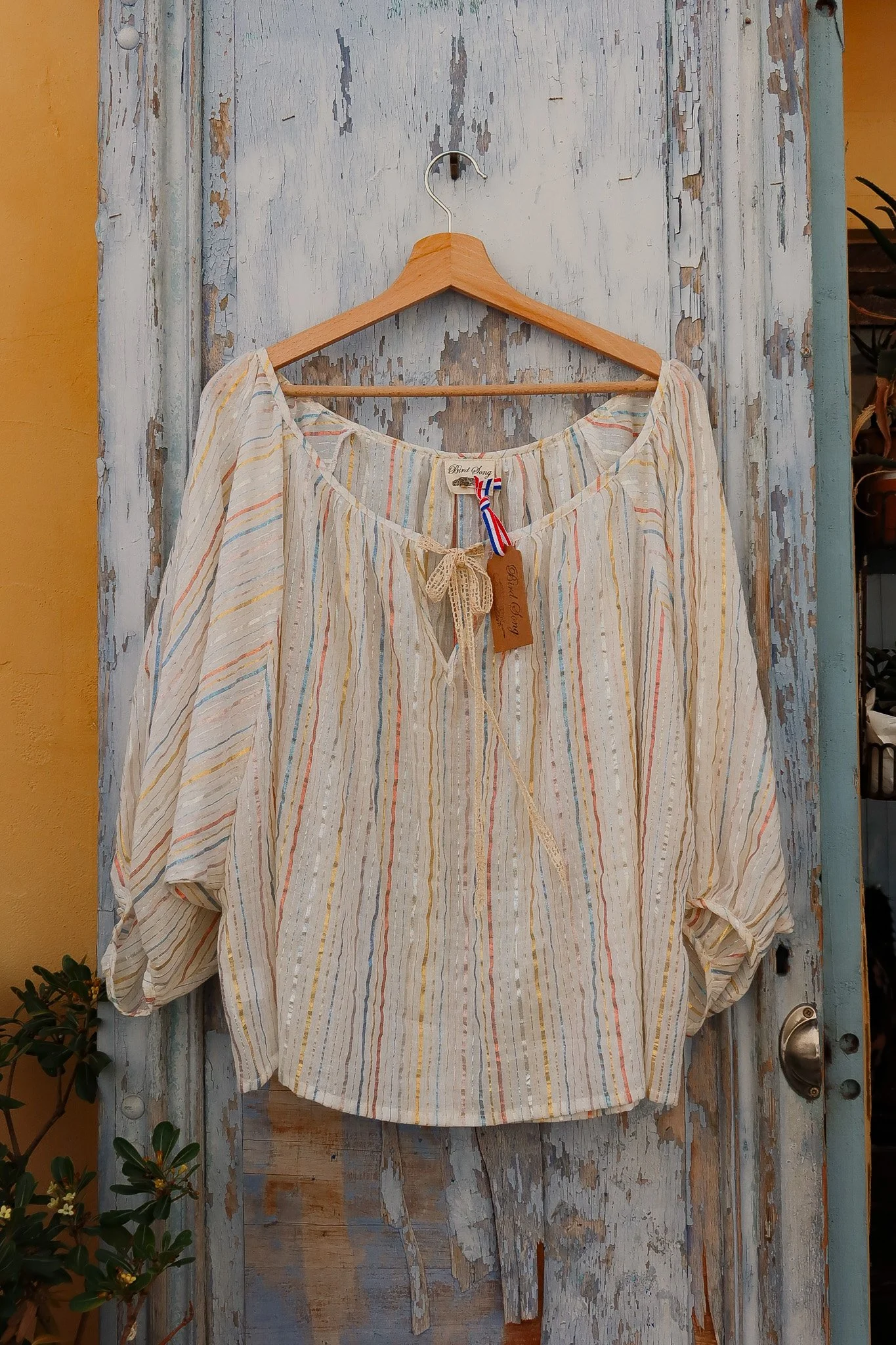 Blouse ample Andrea en voile de lurex