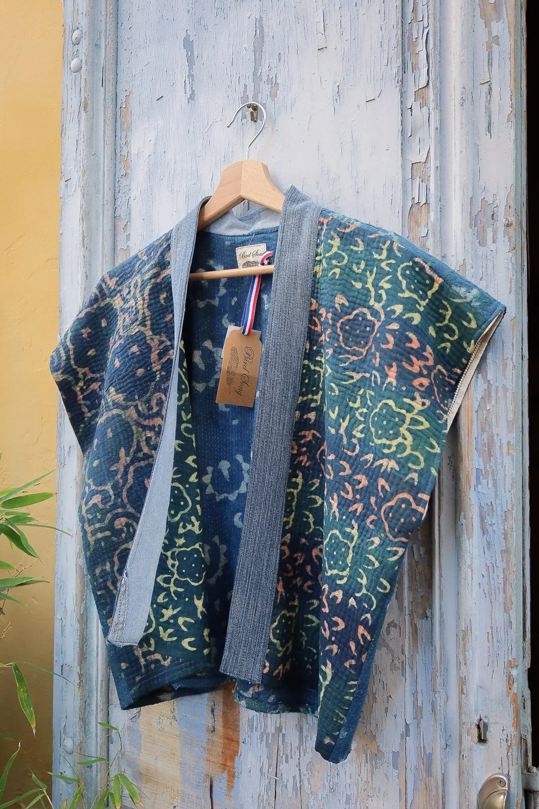Gilet kimono Kantha
