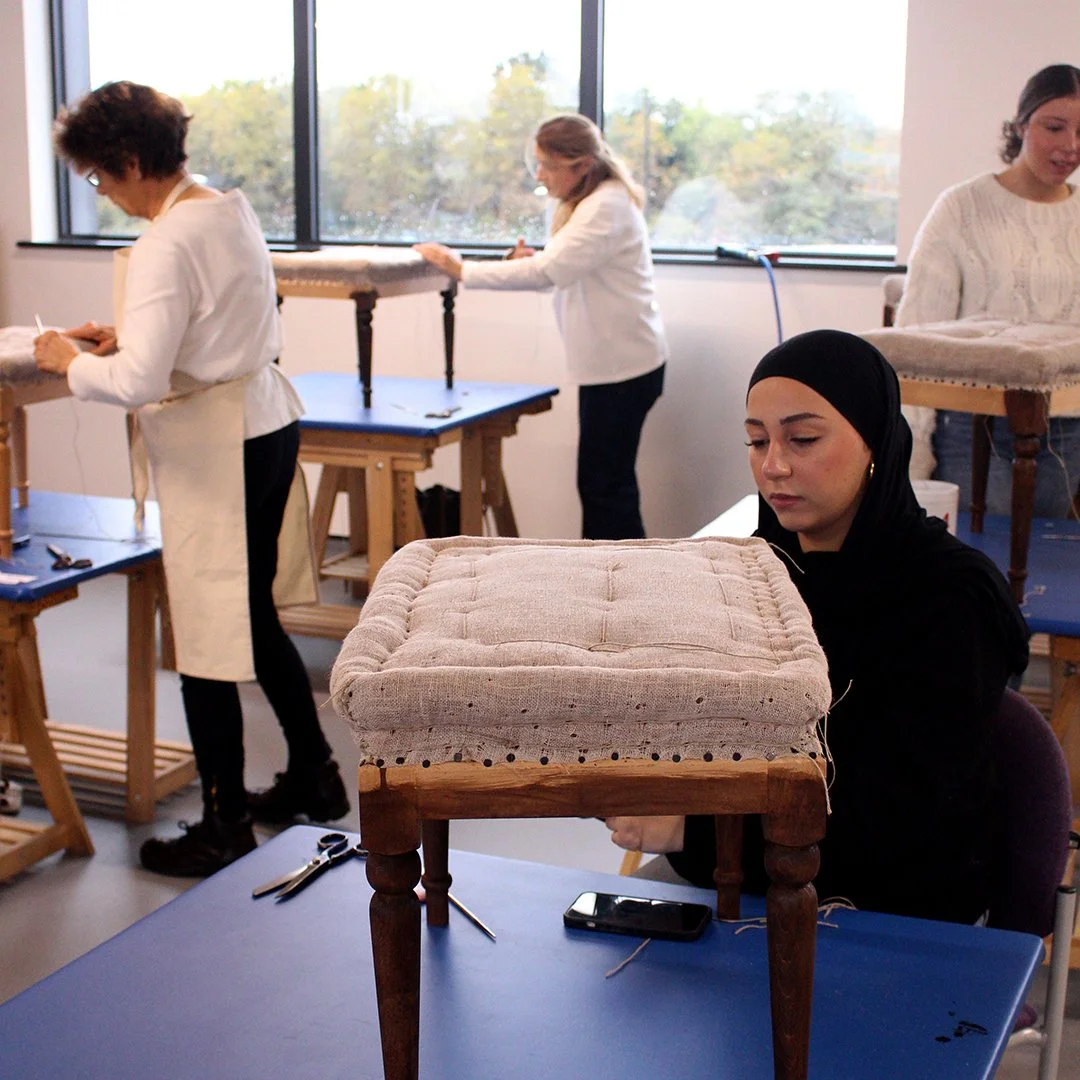 Traditional Stuffed and Stitched Stool