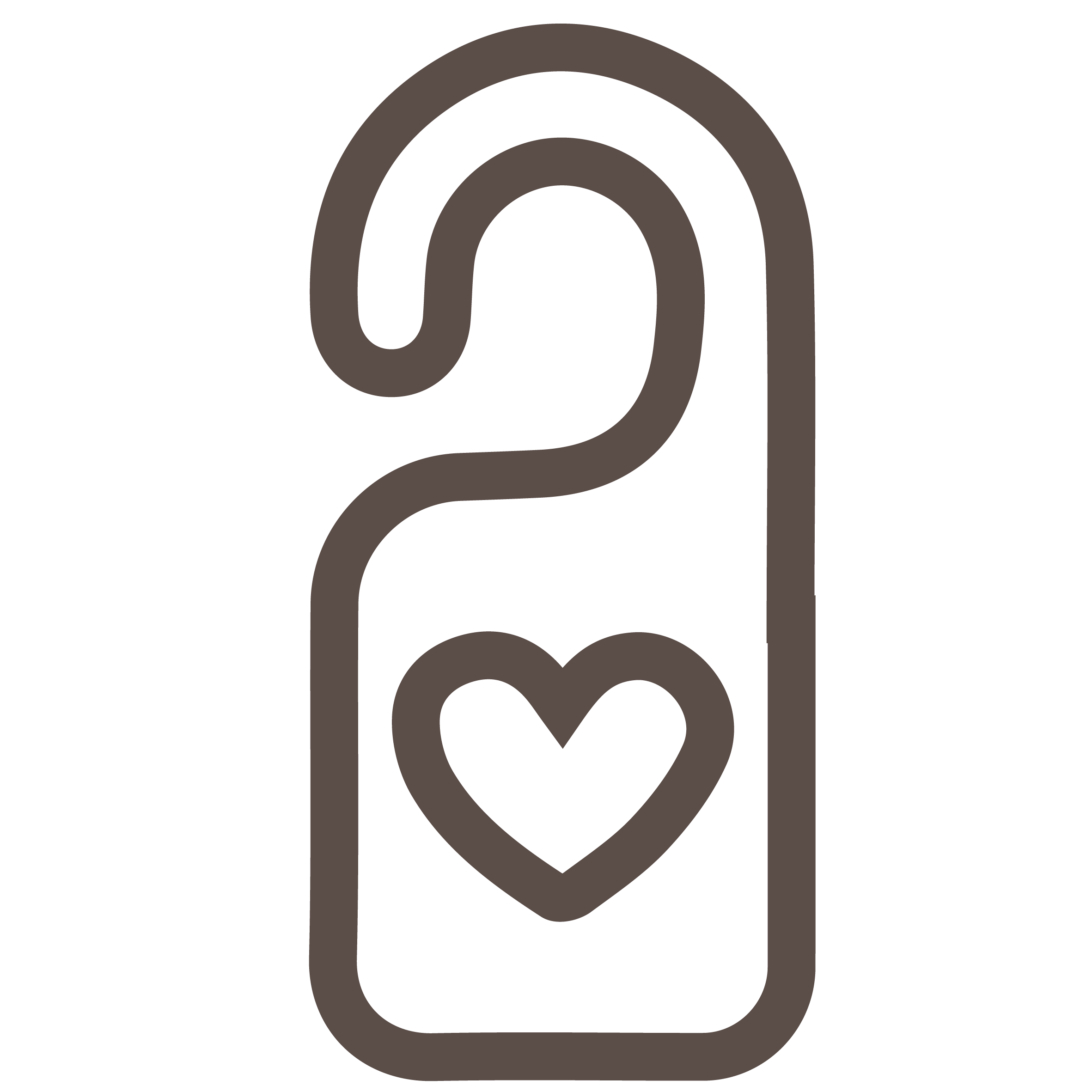 Outline of a soap dispenser with a heart in the center.