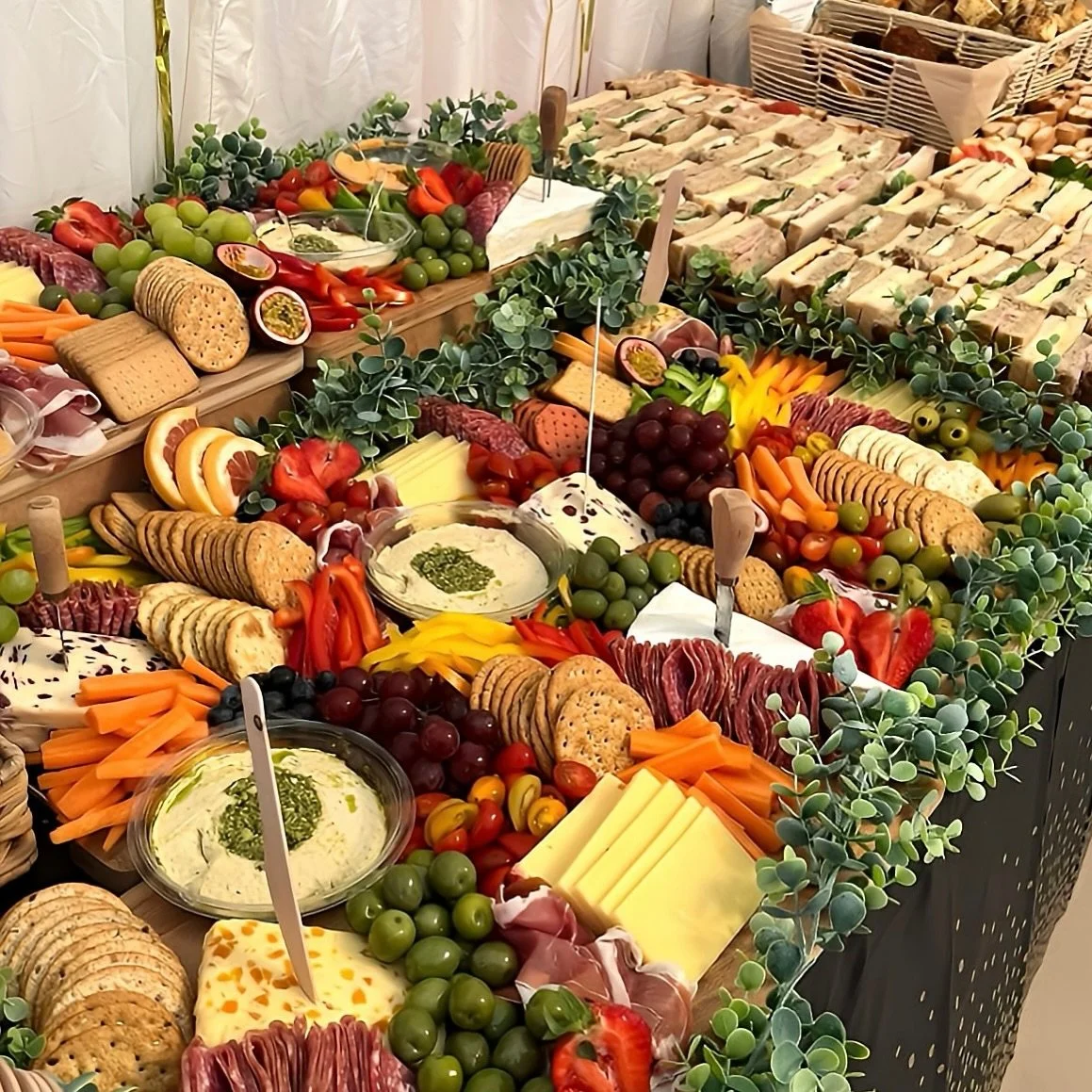 Grazing Table fully set up with Sandwiches, scotch eggs and sausage rolls 🤤🐷.
.
.
.
.
#food #grazing #grazingtables #grazingplatter #grazingboard #grazingbox #bromley #bromleybusiness #bromleybusinessmums #bromleycatering #catering #homemade #homem