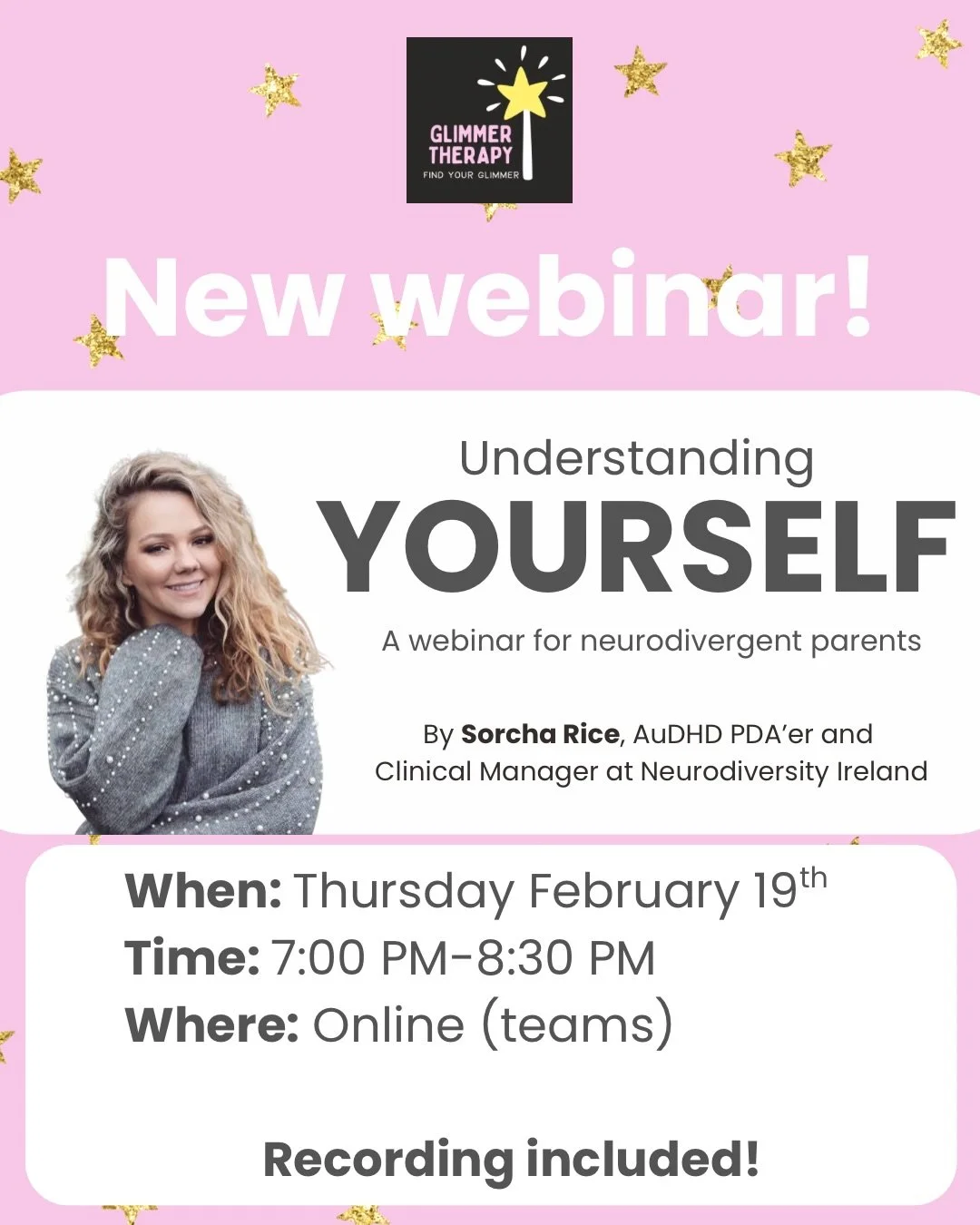 ✨ New webinar ✨

So many neurodivergent parents tell me:
&ldquo;I understand my child so deeply&hellip; but I&rsquo;m so hard on myself.&rdquo;

When you&rsquo;ve spent a lifetime being told you&rsquo;re too much, too sensitive, too dramatic &mdash; 
