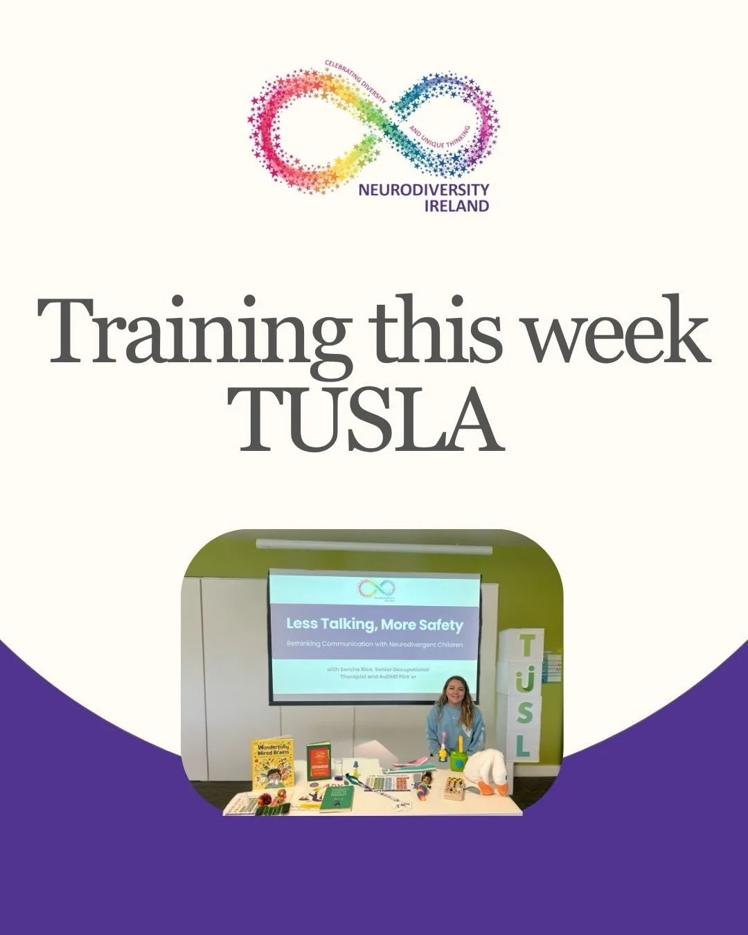 Delighted to have the opportunity to support TUSLA workforce. This part of our training highlights how foundational regulation is for communication &amp; how communication can happen in many forms. 

Communication is a human right and we must protect