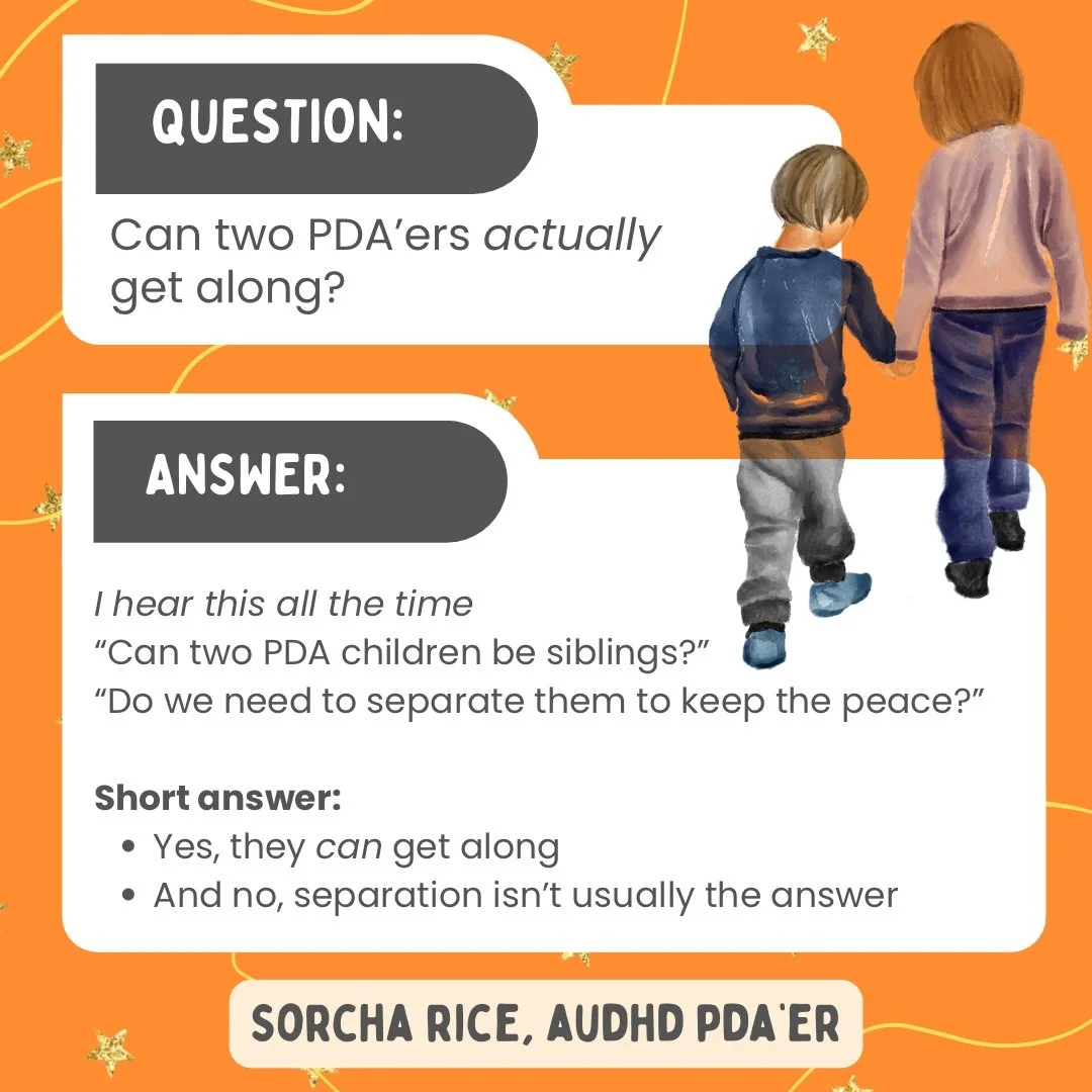Two PDA nervous systems in one home isn&rsquo;t &ldquo;too much&rdquo;, it&rsquo;s two children needing safety, autonomy, and co-regulation 🤍

What can look like conflict is often nervous systems trying to find balance&hellip; and sometimes, they ac