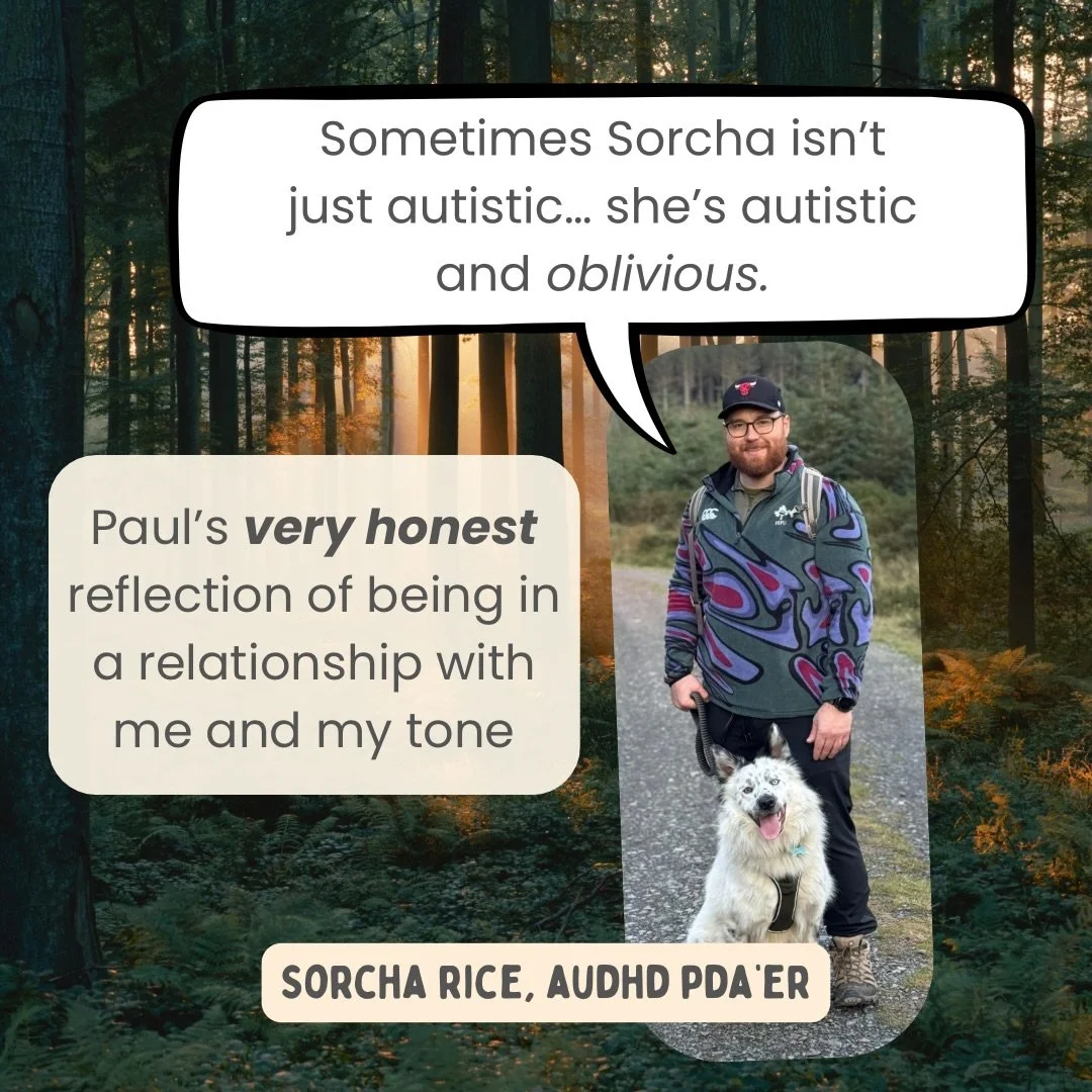 Over the past week, Paul and I have been reflecting a lot on tone, misunderstanding, communication, and the way autistic people can often be perceived by others.

These two posts are simply our personal reflections and lived experiences.

One thing w