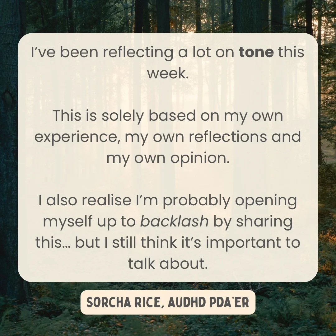 Over the past week, Paul and I have been reflecting a lot on tone, misunderstanding, communication, and the way autistic people can often be perceived by others.

These two posts are simply our personal reflections and lived experiences.

One thing w