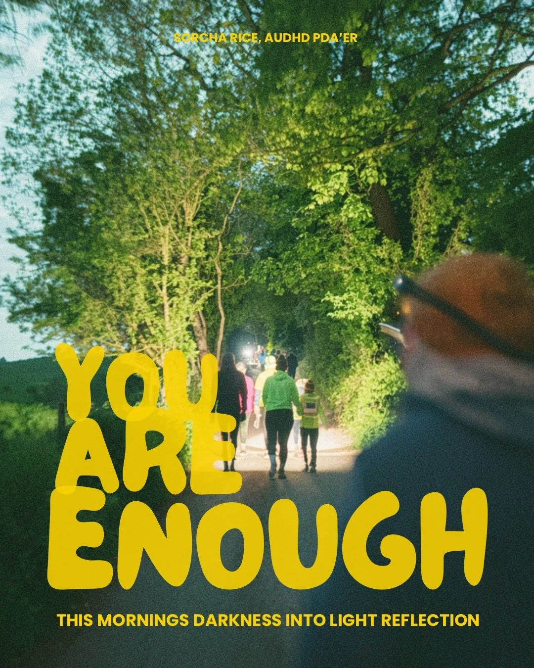 This morning&rsquo;s Darkness Into Light walk brought up a lot of reflection for me 🩷

About unconditional positive regard. About safety. About the people who stay beside us without judgement when life feels unbearable. 

As both an AuDHD PDA&rsquo;