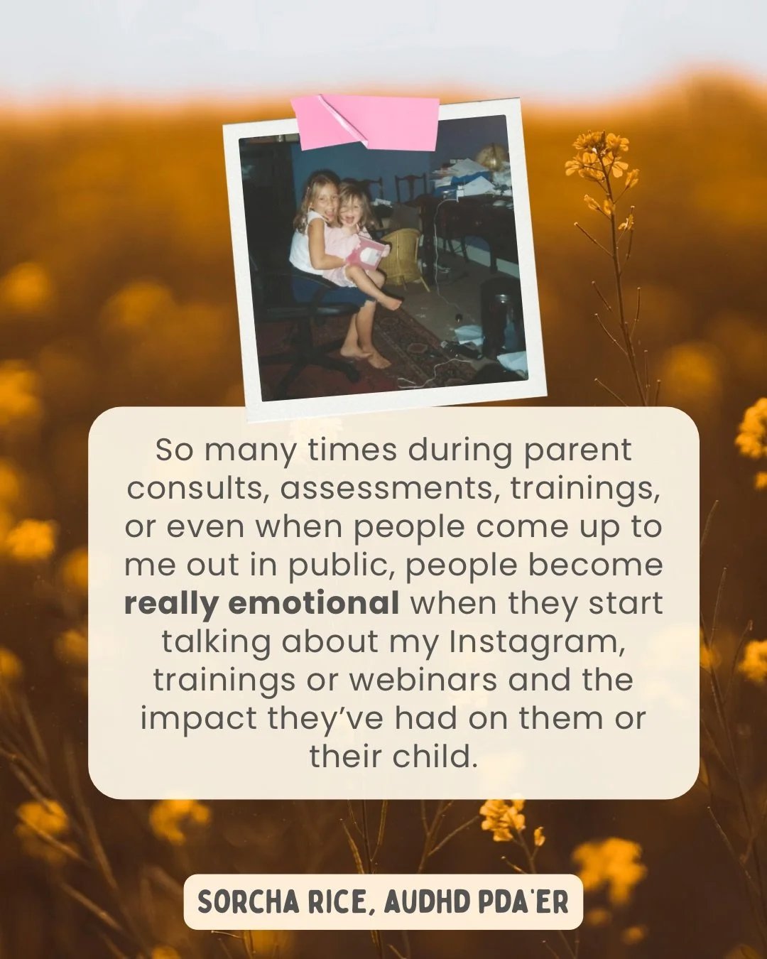Just wanted to say thank you ❤️ 

Sometimes people come up to me at trainings or consults and tell me how much my Instagram or work has helped them or their child and I genuinely never know how to respond properly because internally I&rsquo;m usually