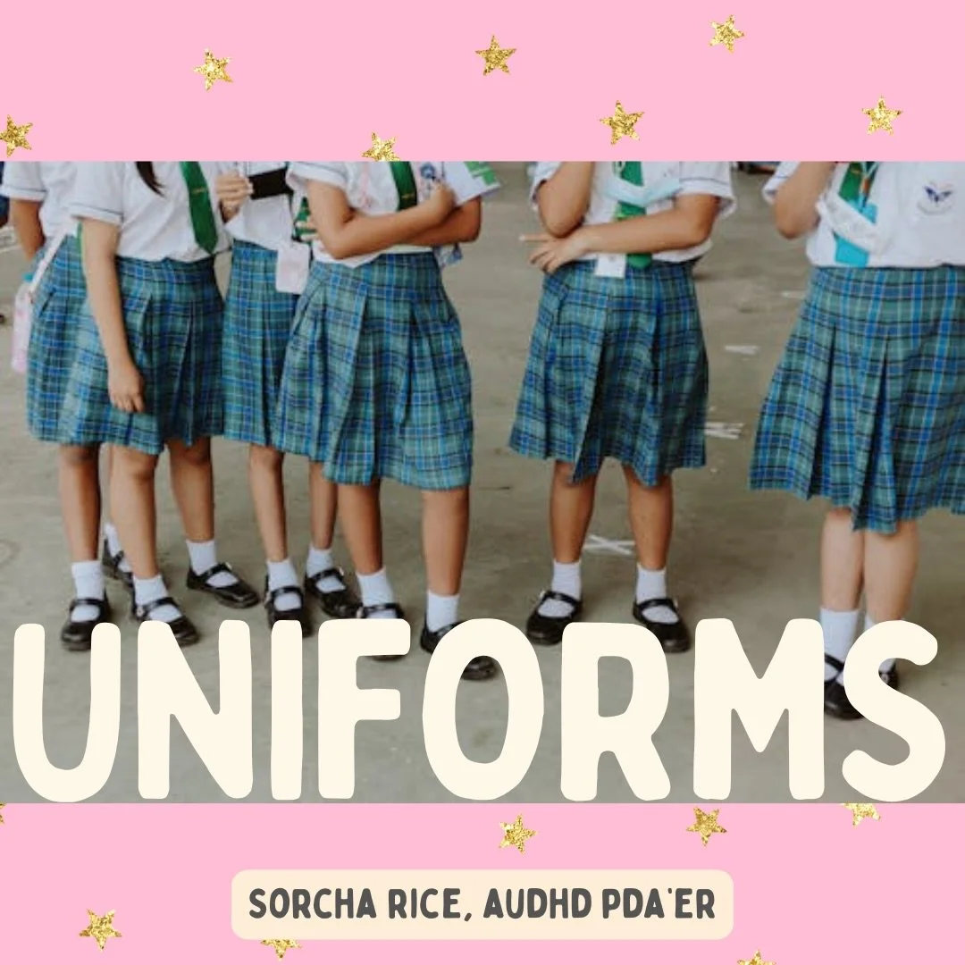 uniforms are never &ldquo;just uniforms&rdquo; for me.

As an AuDHD PDA&rsquo;er, clothing can completely change how safe, regulated, and comfortable my nervous system feels.

For many neurodivergent people, clothing isn&rsquo;t superficial.
It&rsquo