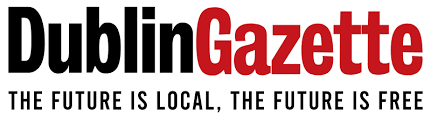 Dublin Gazette logo with the tagline 'The future is local, the future is free'.